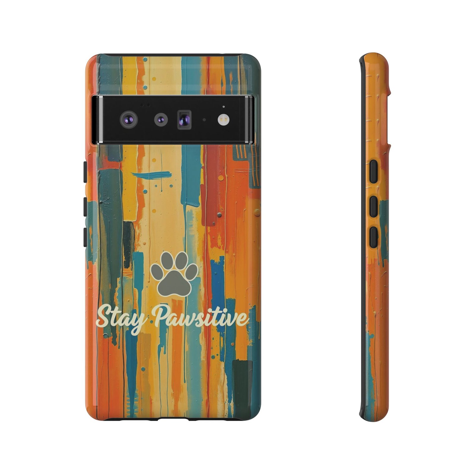 Stay Pawsitive Abstract Paw Phone Case | Dog Lover Gift | Glossy Tough iPhone, Samsung & Pixel Cover - Image 76