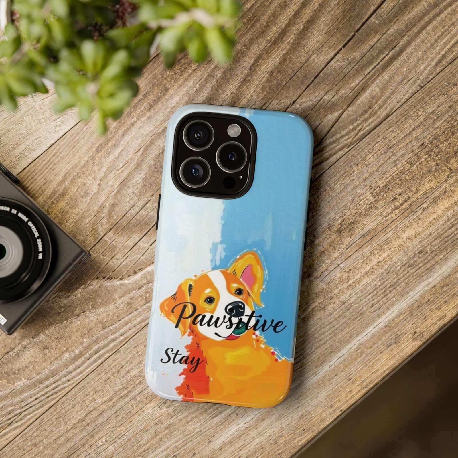 Stay Pawsitive Corgi Phone Case | Funny Dog Mom Gift, Cute Pet Lover iPhone & Samsung Cover | CleoCloudy™ Glossy Protective Case - Image 123