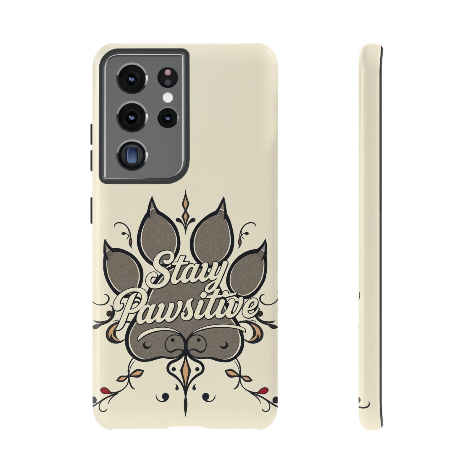 Stay Pawsitive Floral Paw Phone Case | Dog Lover Gift | Glossy Tough iPhone, Samsung & Pixel Cover - Image 30
