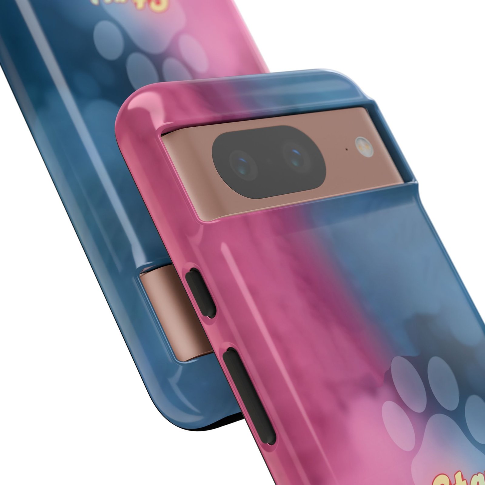 Stay Pawsitive Neon Paw Phone Case | Colorful Dog Lover Gift | Glossy Tough iPhone, Samsung & Pixel Cover - Image 109