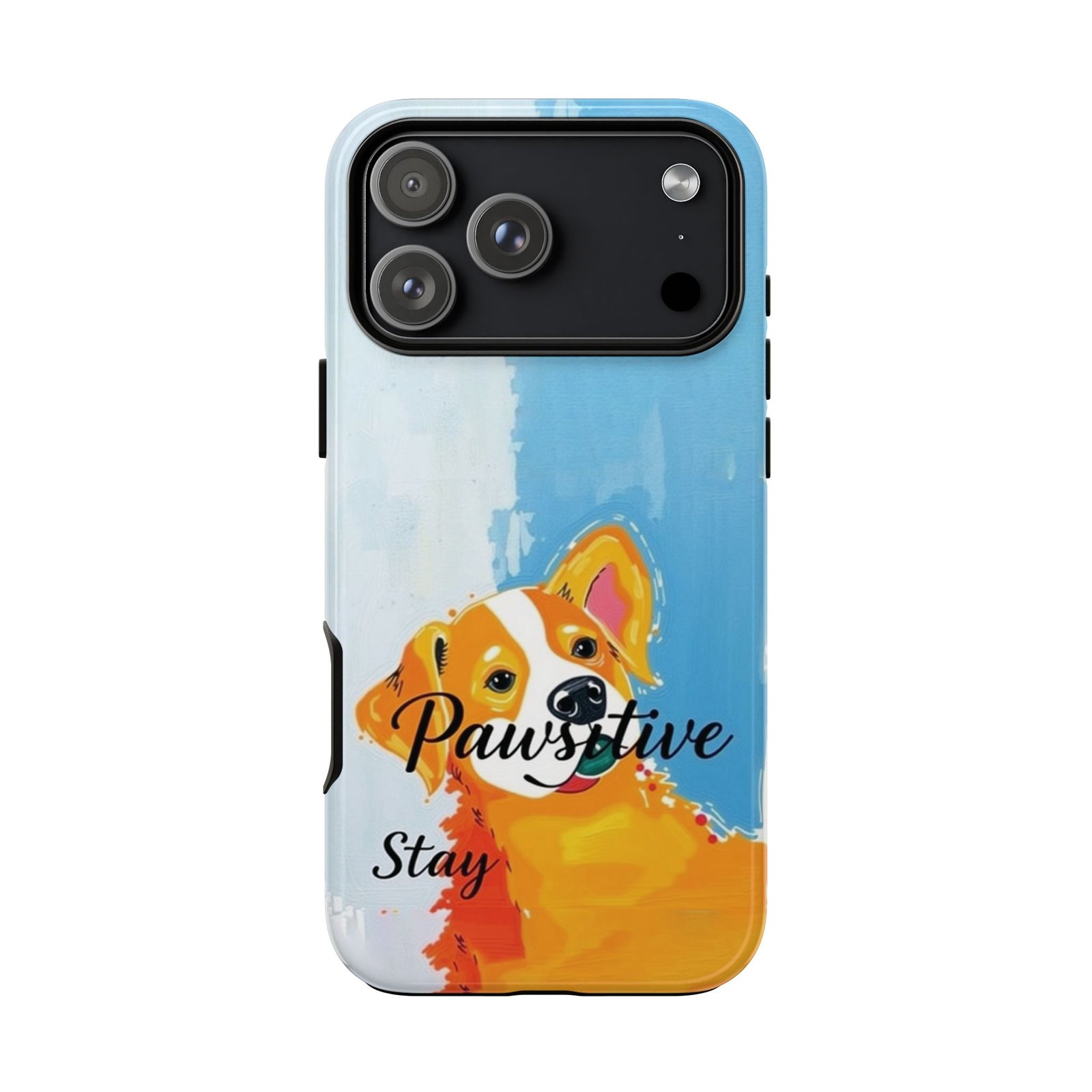 Stay Pawsitive Corgi Phone Case | Funny Dog Mom Gift, Cute Pet Lover iPhone & Samsung Cover | CleoCloudy™ Glossy Protective Case - Image 173