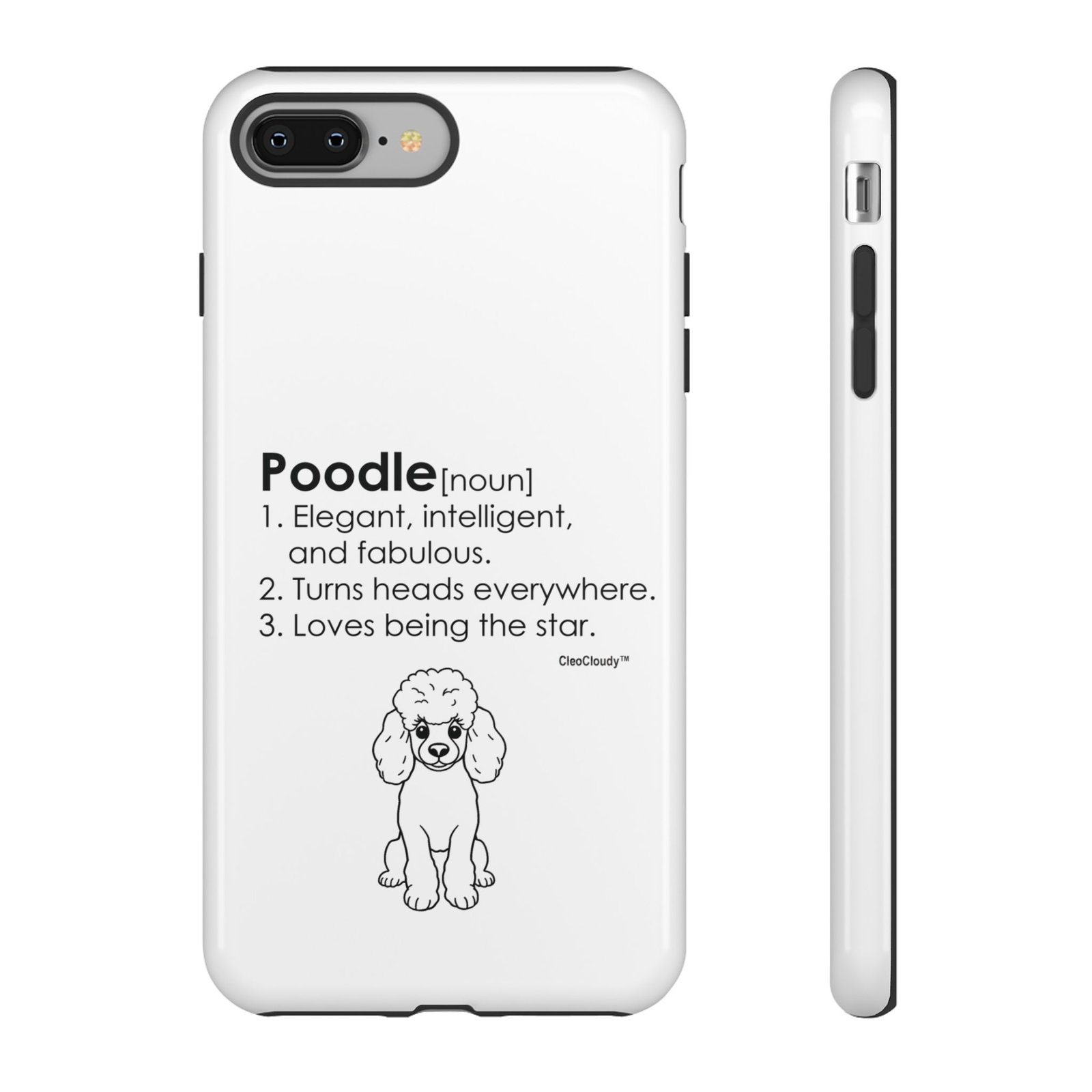 Poodle Definition Phone Case | Glossy Tough iPhone, Samsung & Pixel Cover - Image 2