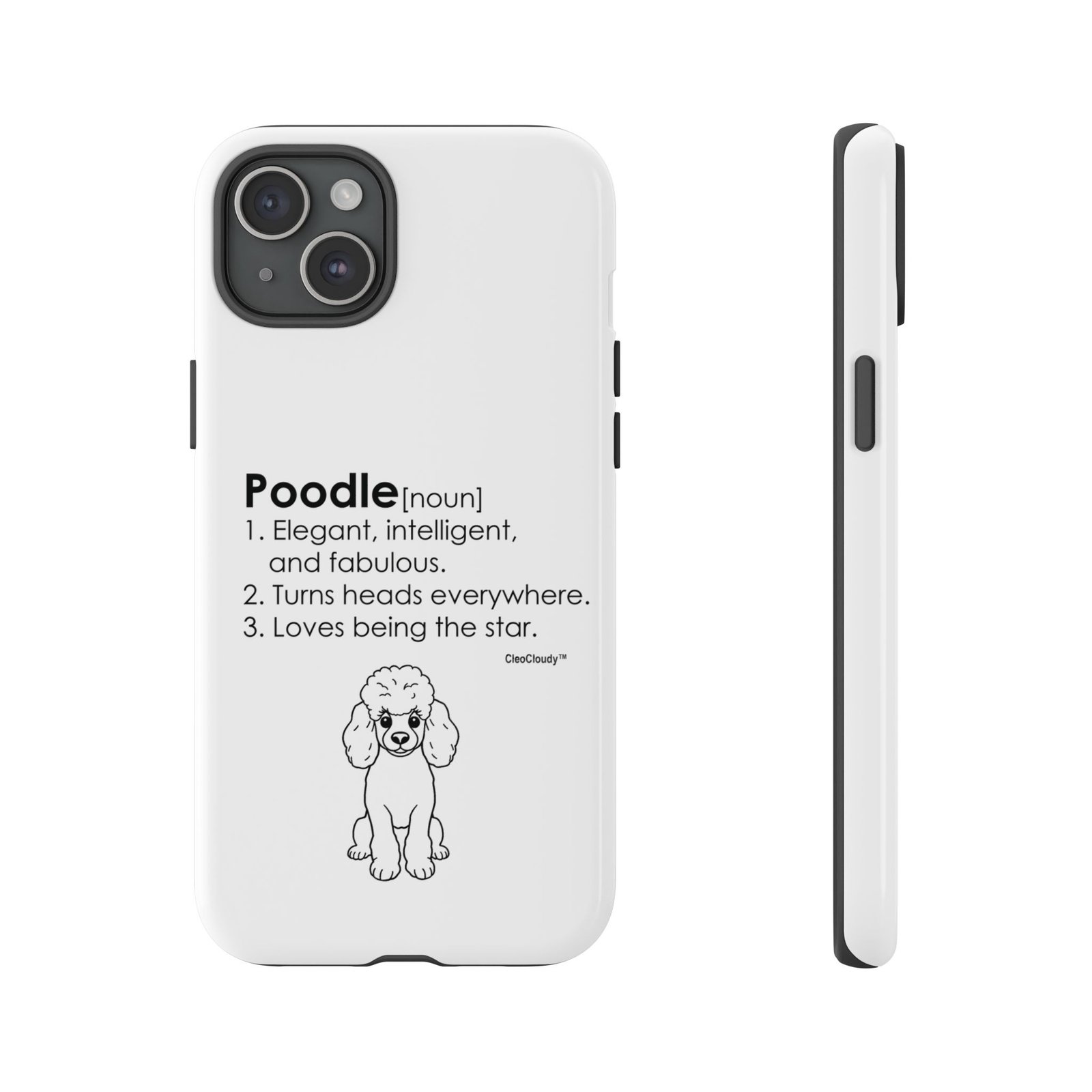 Poodle Definition Phone Case | Glossy Tough iPhone, Samsung & Pixel Cover - Image 83