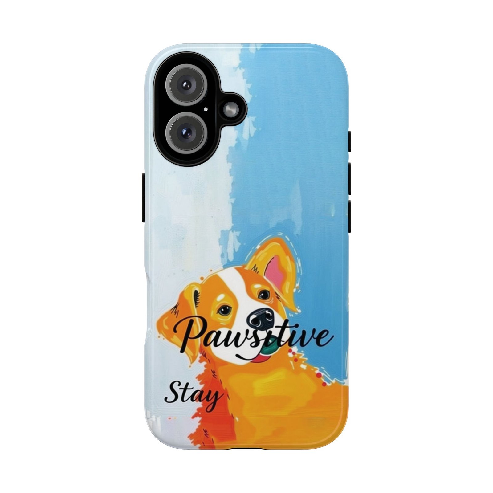 Stay Pawsitive Corgi Phone Case | Funny Dog Mom Gift, Cute Pet Lover iPhone & Samsung Cover | CleoCloudy™ Glossy Protective Case - Image 112