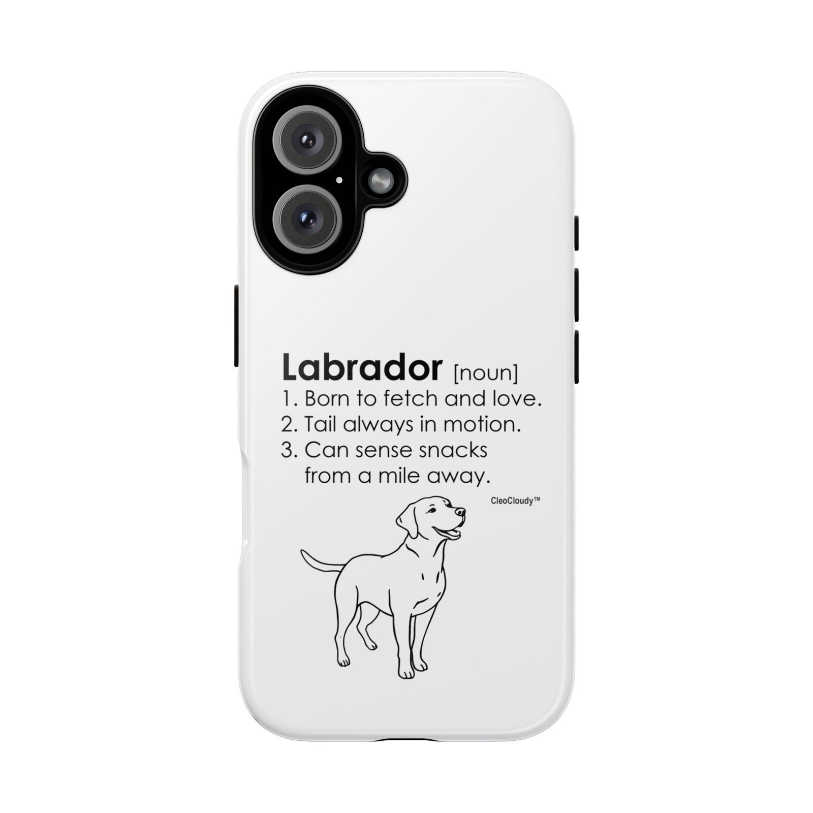 Labrador Definition Phone Case | Minimalist Dog Lover Gift | Glossy Tough iPhone, Samsung & Pixel Cover - Image 112