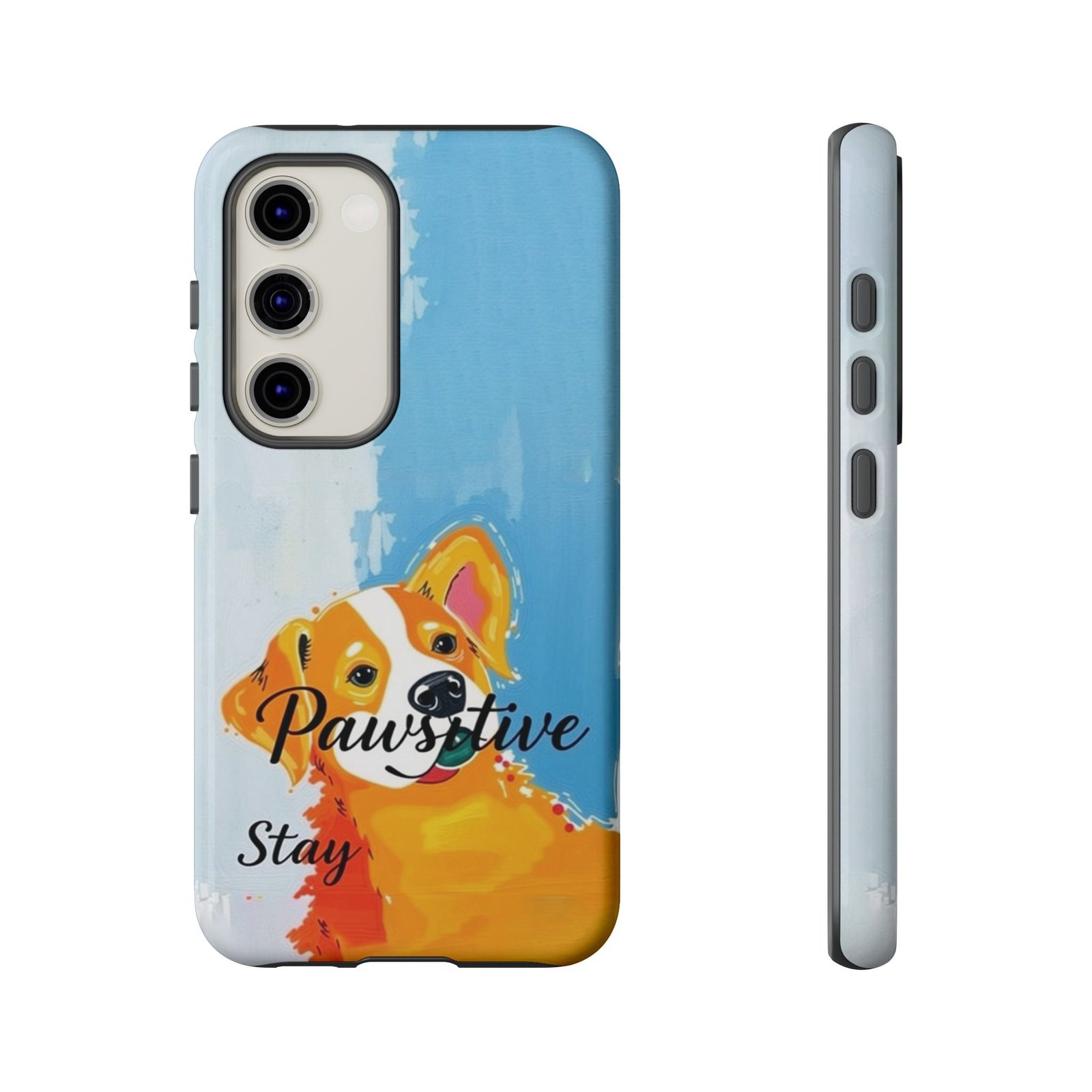 Stay Pawsitive Corgi Phone Case | Funny Dog Mom Gift, Cute Pet Lover iPhone & Samsung Cover | CleoCloudy™ Glossy Protective Case - Image 60