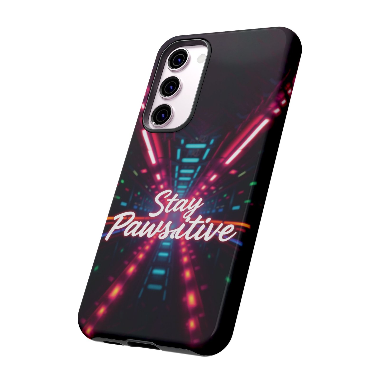 Stay Pawsitive Cyber Tunnel Phone Case | Futuristic Dog Lover Gift | Glossy Tough iPhone, Samsung & Pixel Cover - Image 65