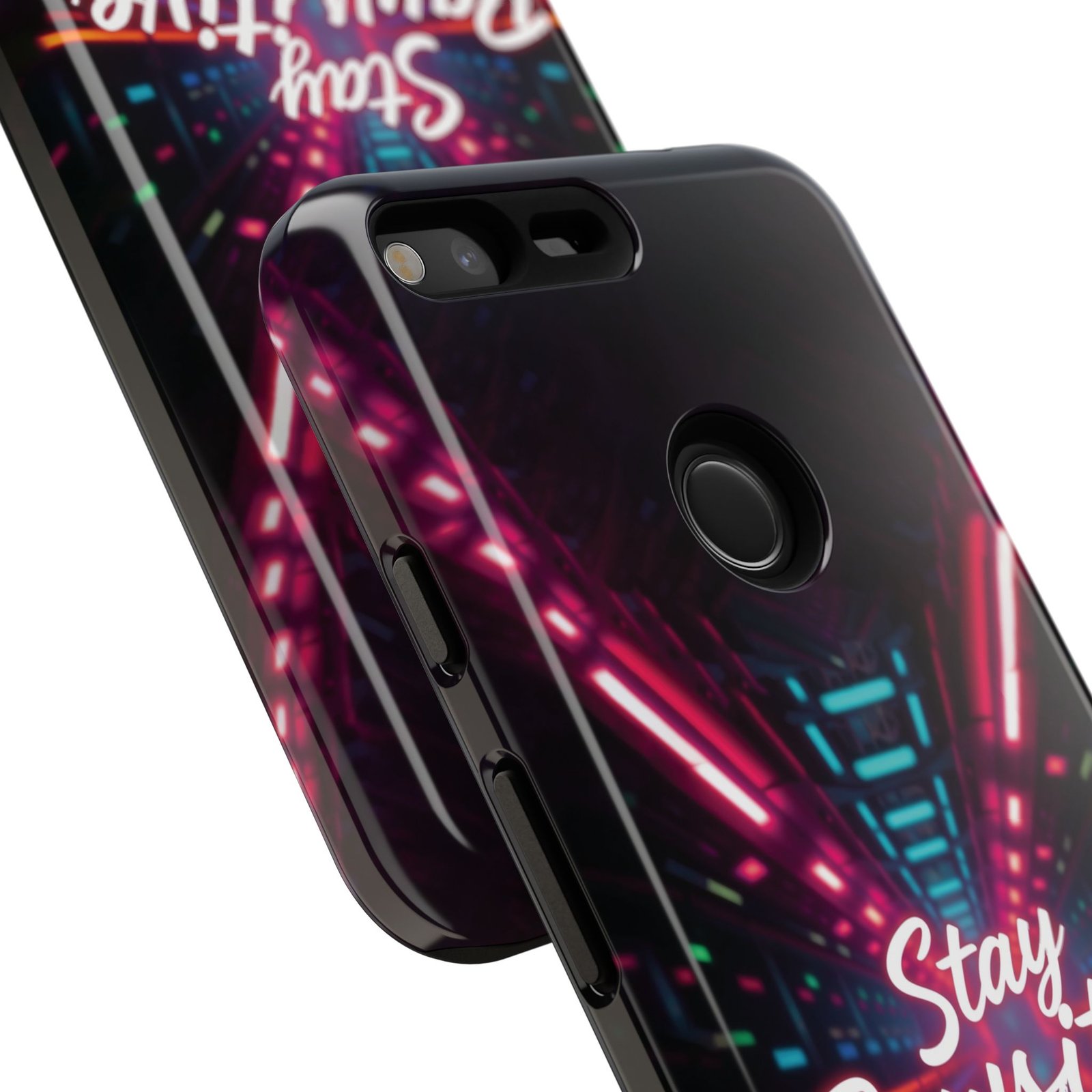 Stay Pawsitive Cyber Tunnel Phone Case | Futuristic Dog Lover Gift | Glossy Tough iPhone, Samsung & Pixel Cover - Image 156