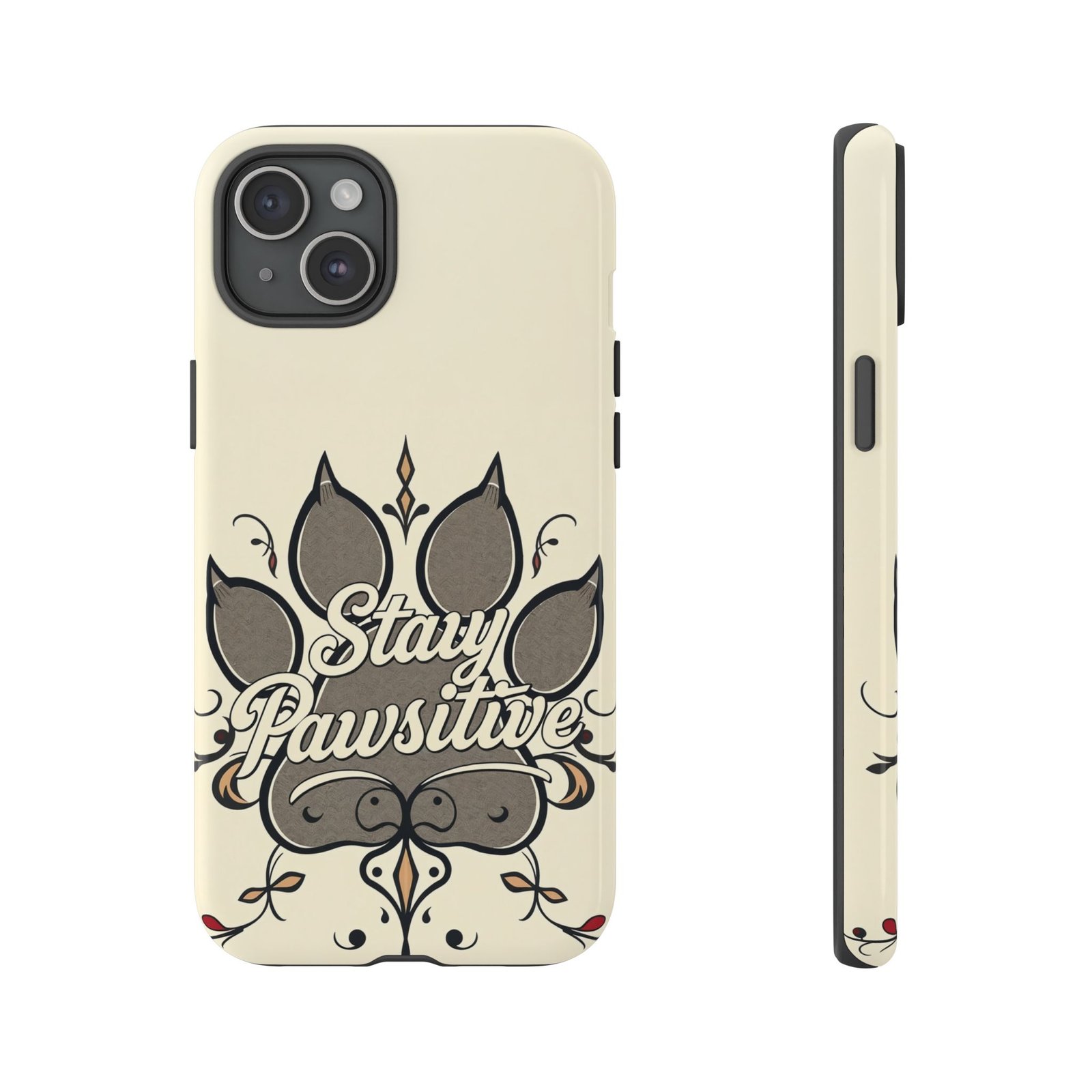 Stay Pawsitive Floral Paw Phone Case | Dog Lover Gift | Glossy Tough iPhone, Samsung & Pixel Cover - Image 83