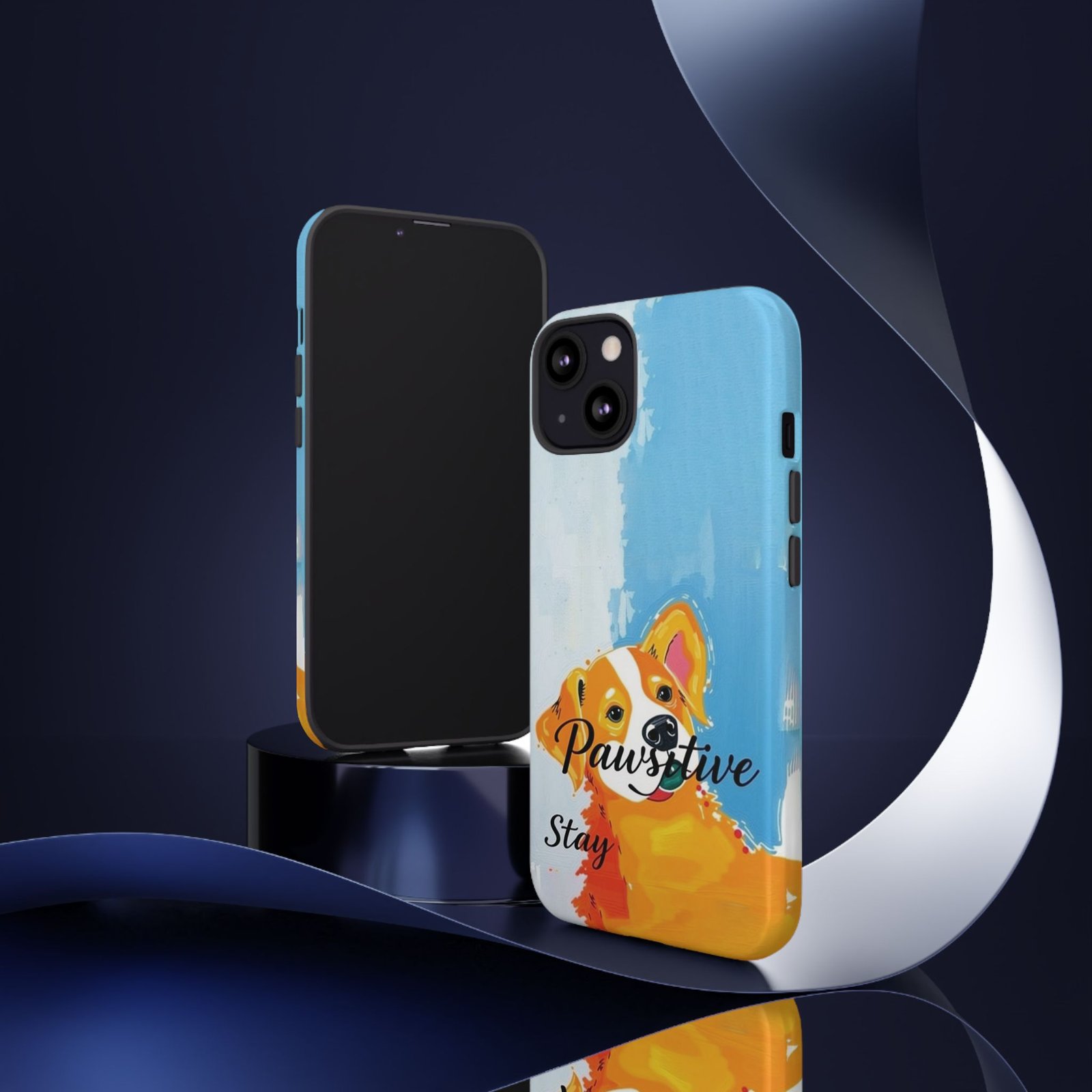 Stay Pawsitive Corgi Phone Case | Funny Dog Mom Gift, Cute Pet Lover iPhone & Samsung Cover | CleoCloudy™ Glossy Protective Case - Image 19