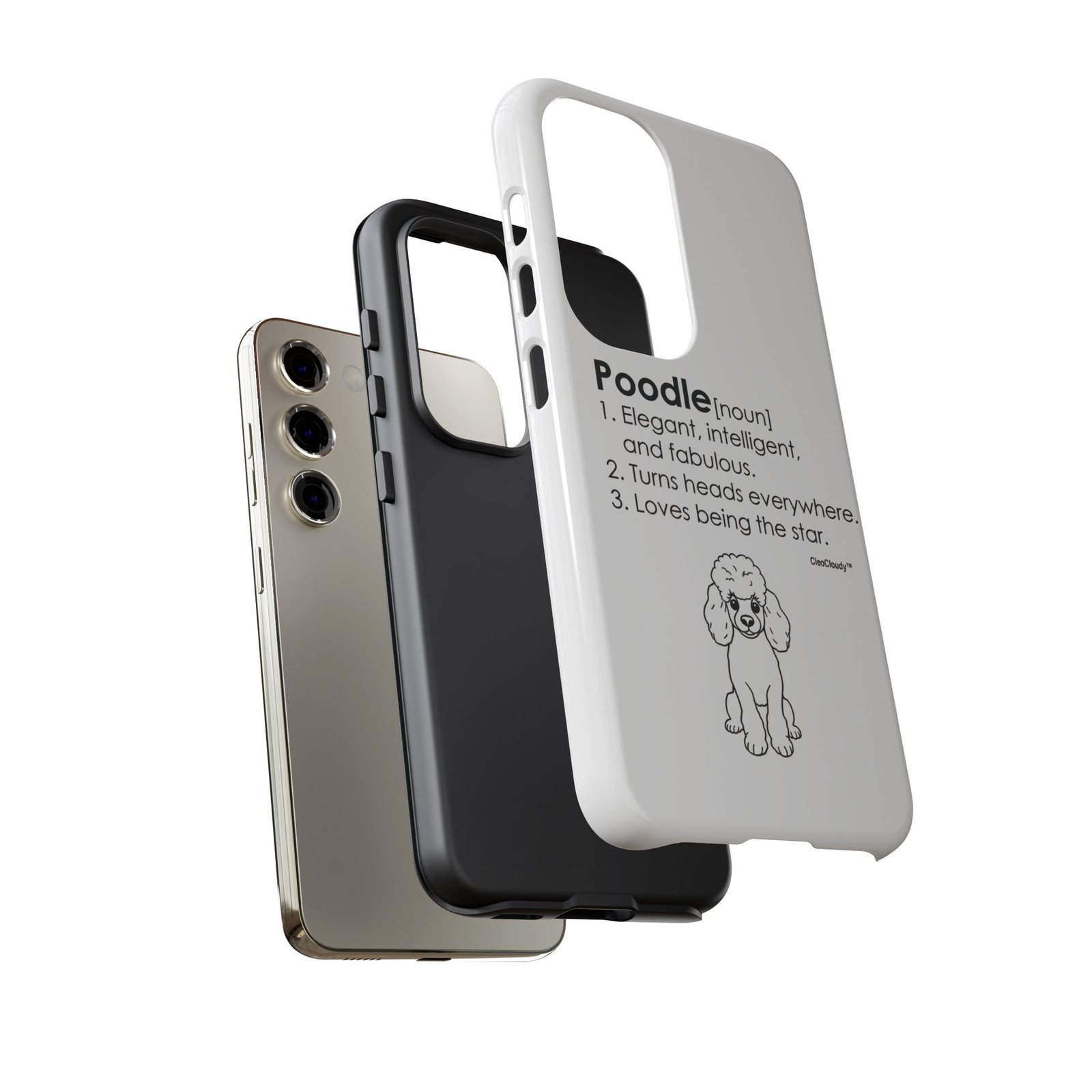 Poodle Definition Phone Case | Glossy Tough iPhone, Samsung & Pixel Cover - Image 62