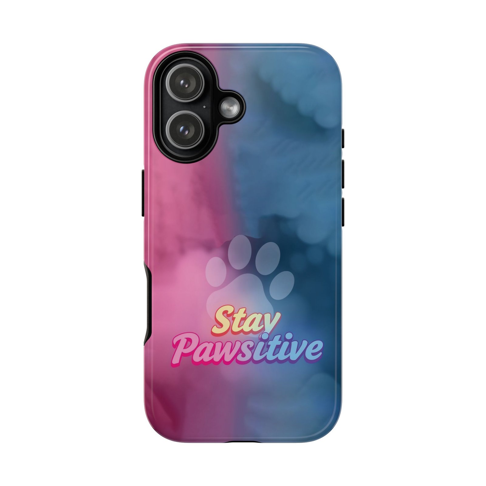 Stay Pawsitive Neon Paw Phone Case | Colorful Dog Lover Gift | Glossy Tough iPhone, Samsung & Pixel Cover - Image 170
