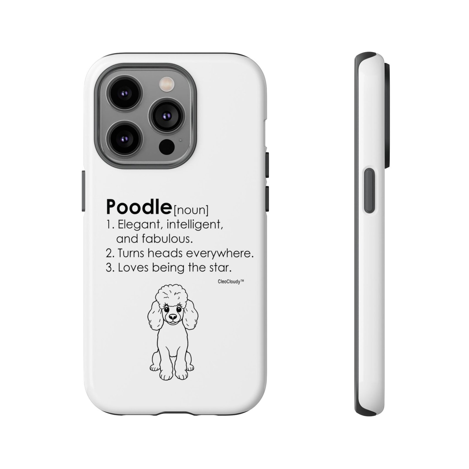 Poodle Definition Phone Case | Glossy Tough iPhone, Samsung & Pixel Cover - Image 48