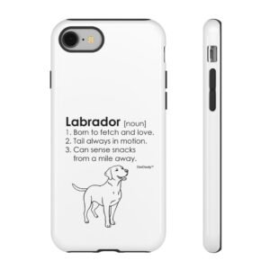 Labrador Definition Phone Case | Minimalist Dog Lover Gift | Glossy Tough iPhone, Samsung & Pixel Cover