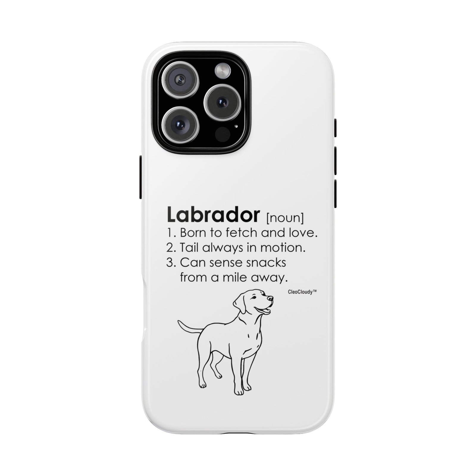 Labrador Definition Phone Case | Minimalist Dog Lover Gift | Glossy Tough iPhone, Samsung & Pixel Cover - Image 124