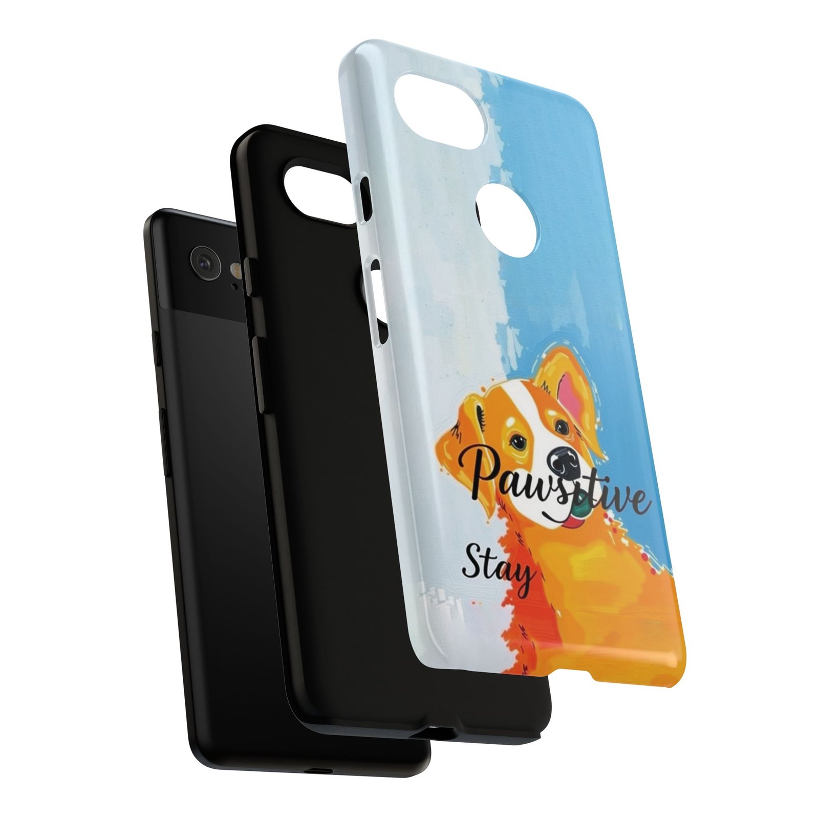 Stay Pawsitive Corgi Phone Case | Funny Dog Mom Gift, Cute Pet Lover iPhone & Samsung Cover | CleoCloudy™ Glossy Protective Case - Image 142