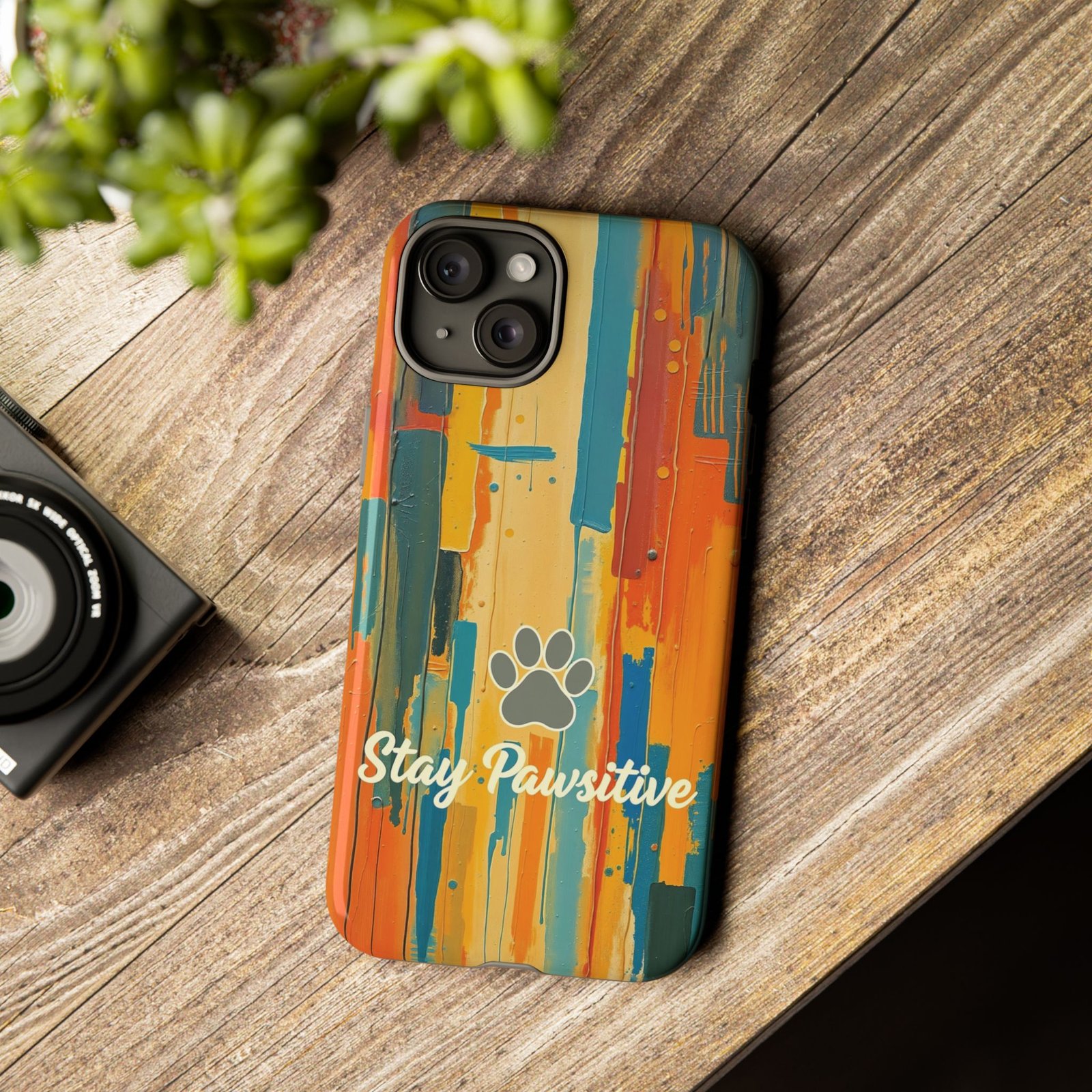 Stay Pawsitive Abstract Paw Phone Case | Dog Lover Gift | Glossy Tough iPhone, Samsung & Pixel Cover - Image 85