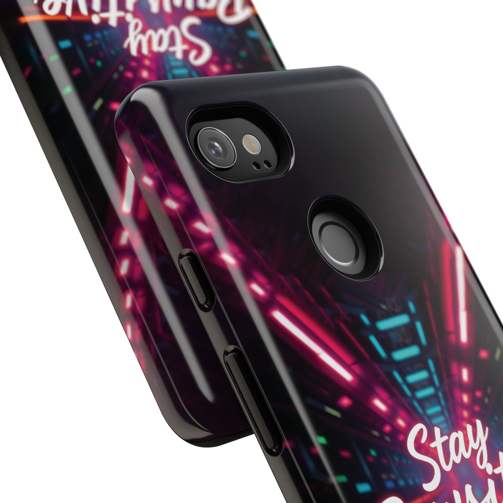 Stay Pawsitive Cyber Tunnel Phone Case | Futuristic Dog Lover Gift | Glossy Tough iPhone, Samsung & Pixel Cover - Image 141