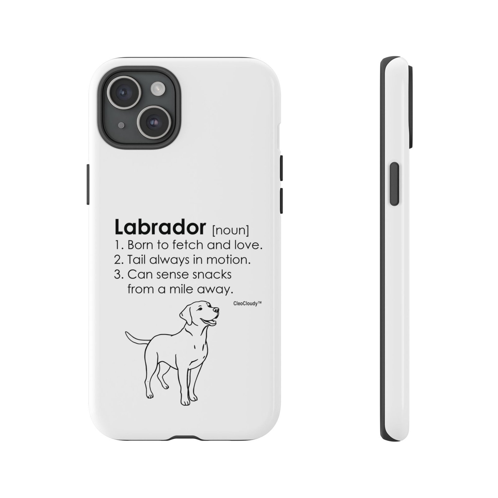 Labrador Definition Phone Case | Minimalist Dog Lover Gift | Glossy Tough iPhone, Samsung & Pixel Cover - Image 83