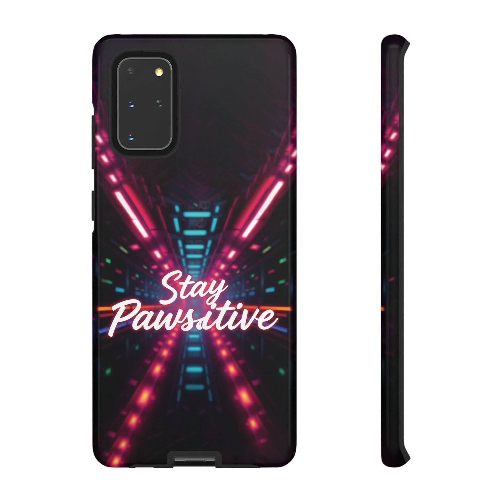 Stay Pawsitive Cyber Tunnel Phone Case | Futuristic Dog Lover Gift | Glossy Tough iPhone, Samsung & Pixel Cover - Image 14