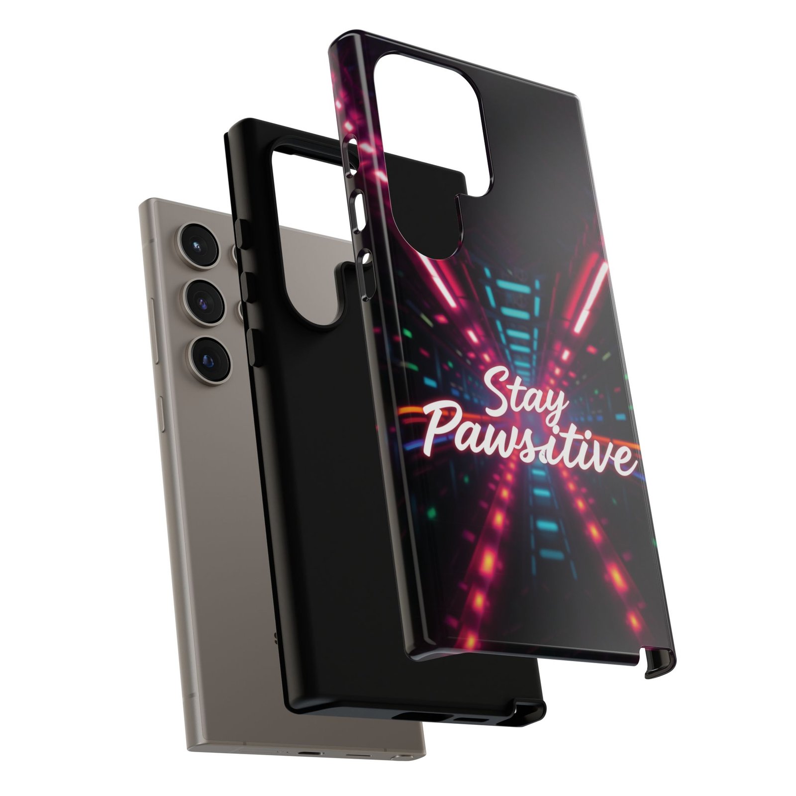 Stay Pawsitive Cyber Tunnel Phone Case | Futuristic Dog Lover Gift | Glossy Tough iPhone, Samsung & Pixel Cover - Image 103