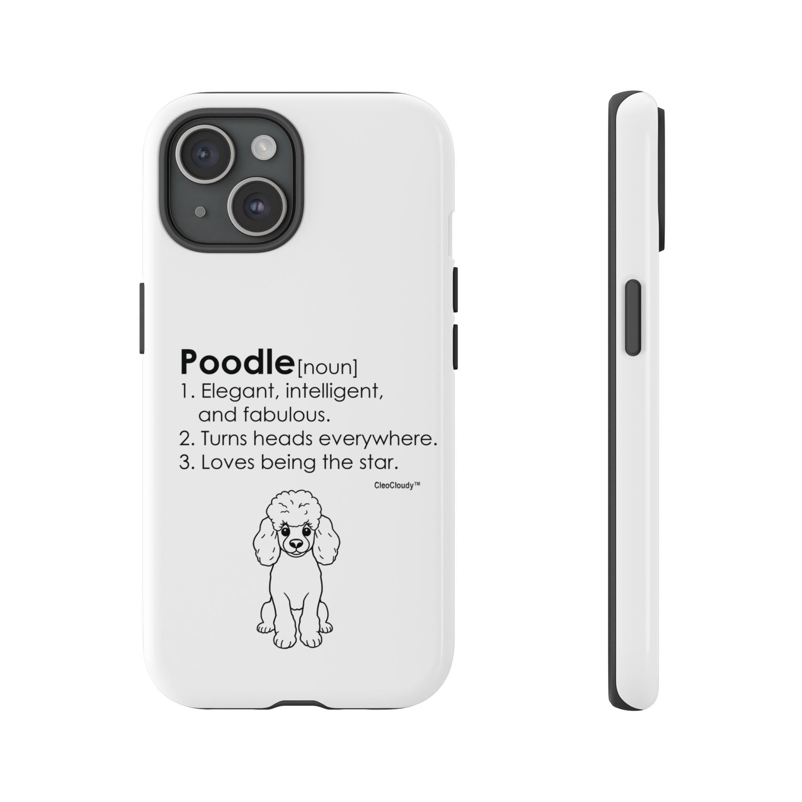 Poodle Definition Phone Case | Glossy Tough iPhone, Samsung & Pixel Cover - Image 80