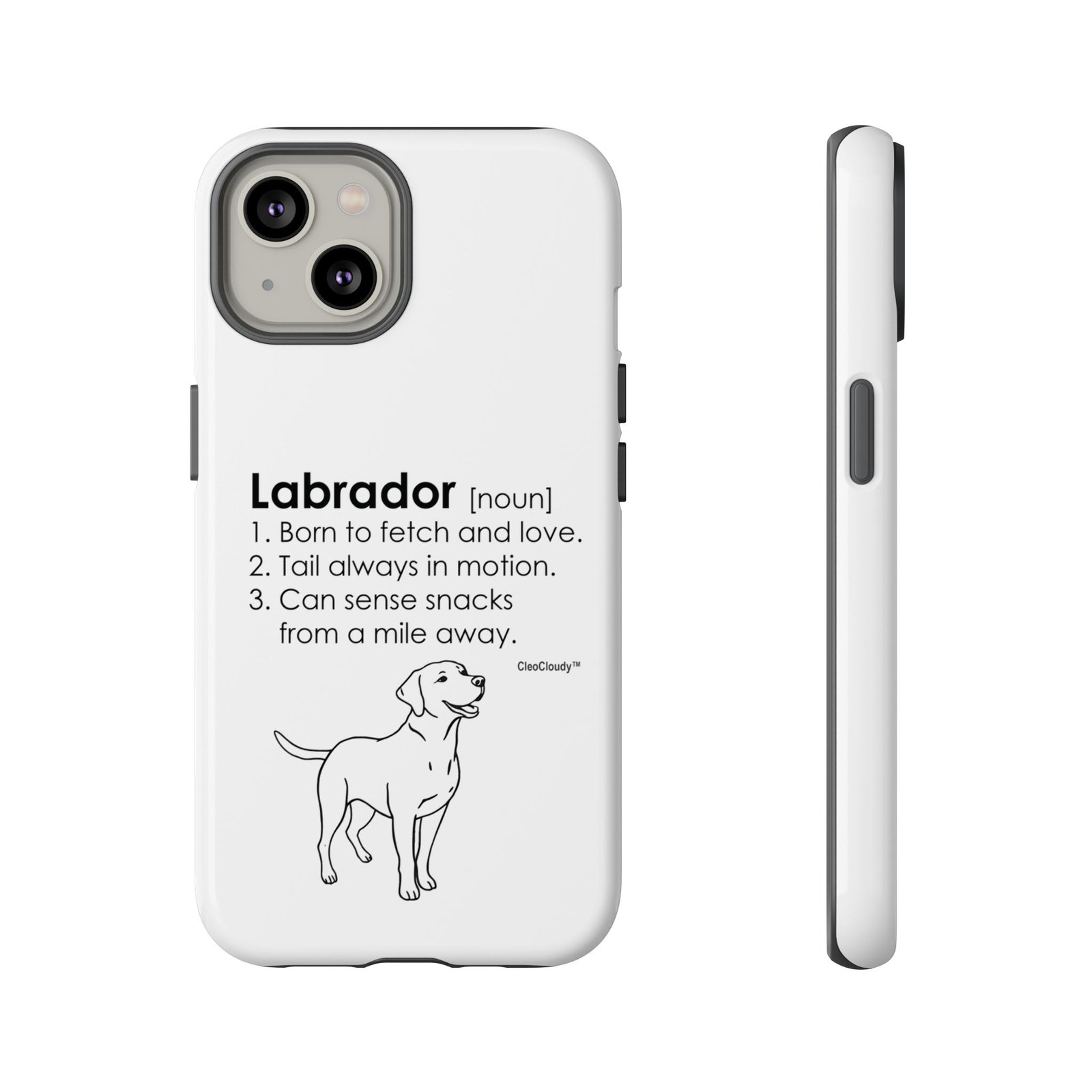 Labrador Definition Phone Case | Minimalist Dog Lover Gift | Glossy Tough iPhone, Samsung & Pixel Cover - Image 44