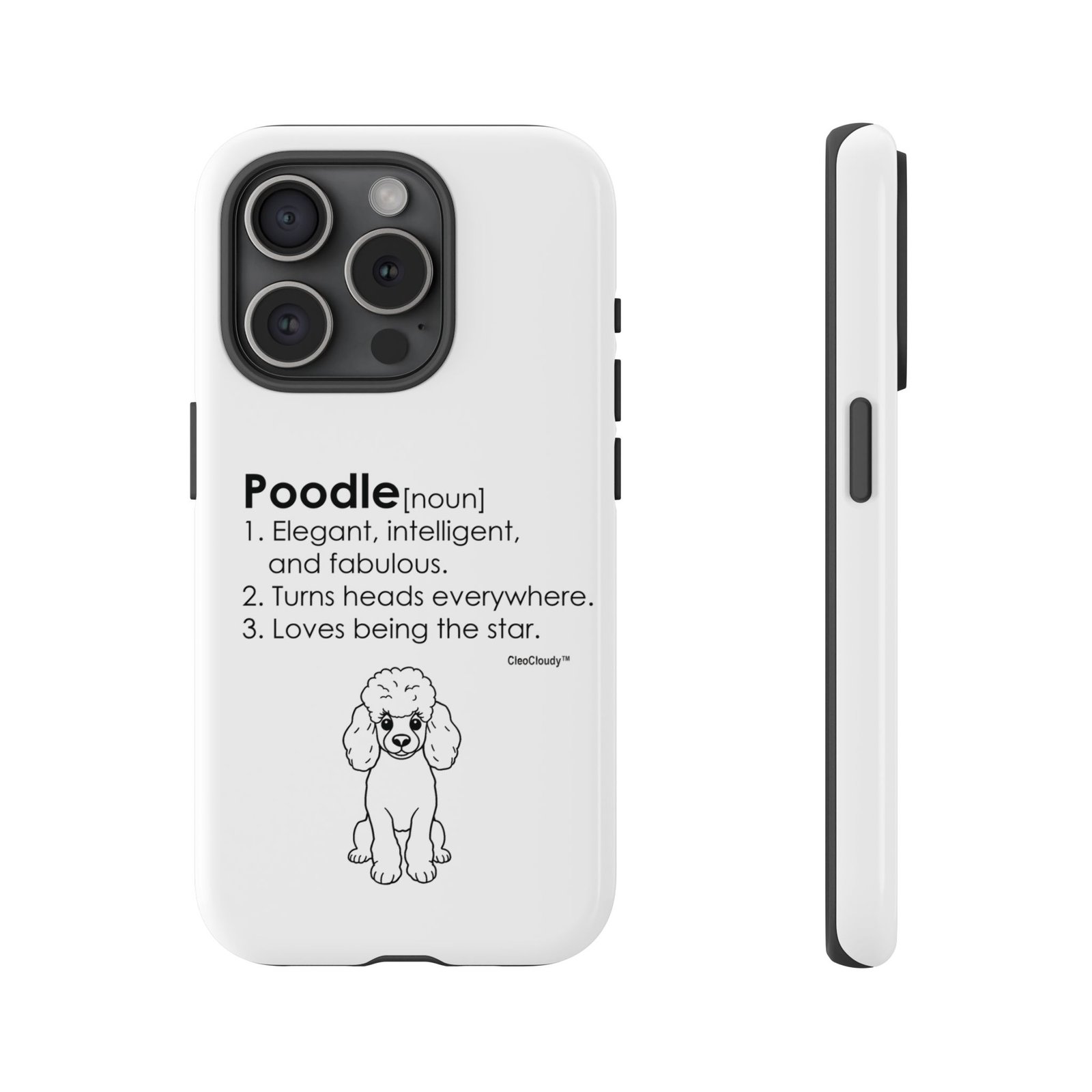 Poodle Definition Phone Case | Glossy Tough iPhone, Samsung & Pixel Cover - Image 86