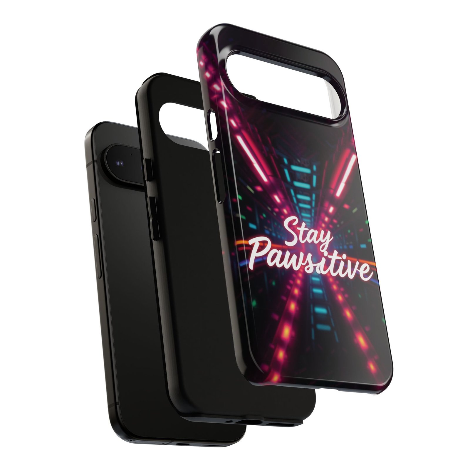 Stay Pawsitive Cyber Tunnel Phone Case | Futuristic Dog Lover Gift | Glossy Tough iPhone, Samsung & Pixel Cover - Image 136