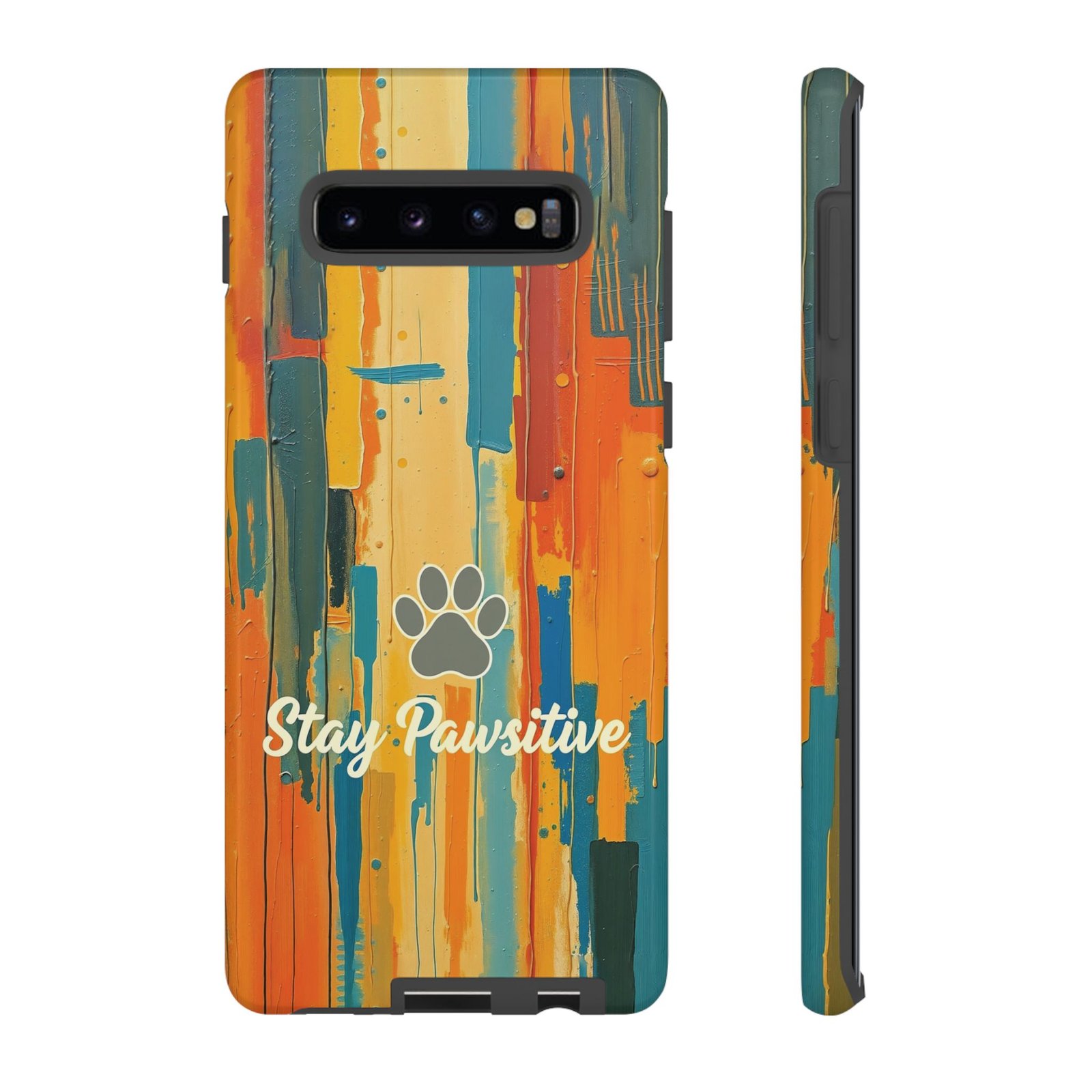 Stay Pawsitive Abstract Paw Phone Case | Dog Lover Gift | Glossy Tough iPhone, Samsung & Pixel Cover - Image 8