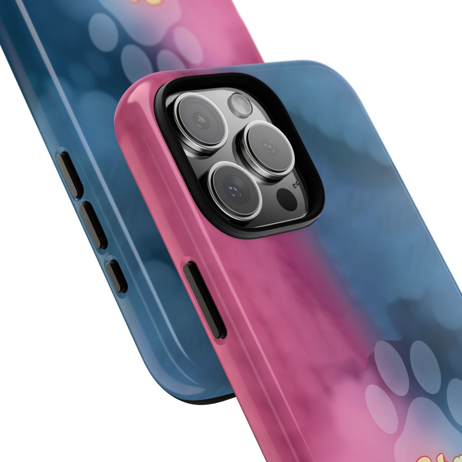 Stay Pawsitive Neon Paw Phone Case | Colorful Dog Lover Gift | Glossy Tough iPhone, Samsung & Pixel Cover - Image 125