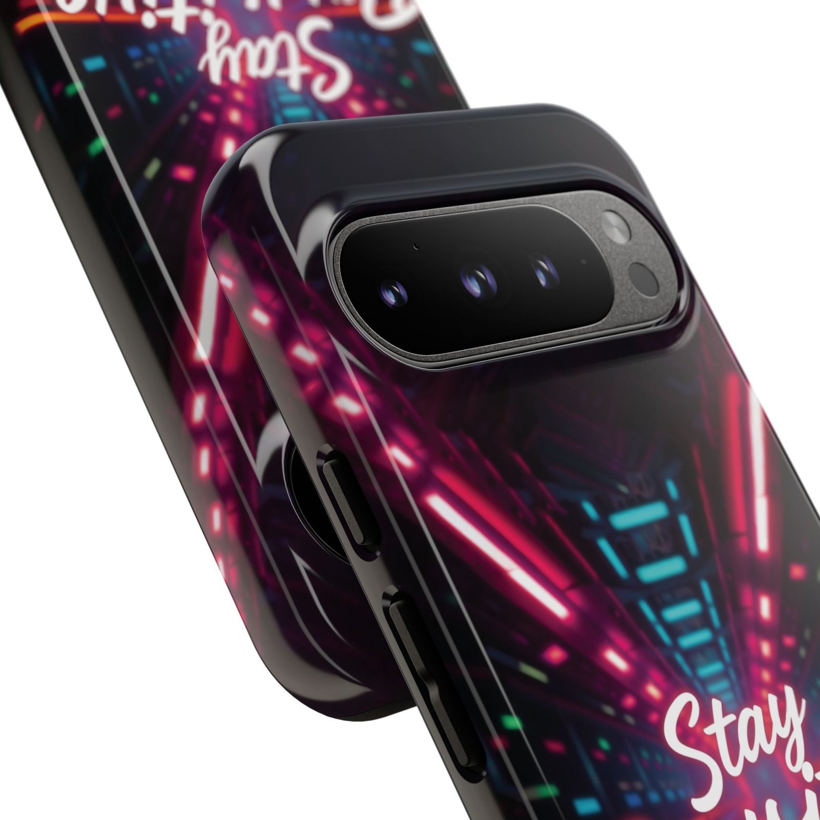 Stay Pawsitive Cyber Tunnel Phone Case | Futuristic Dog Lover Gift | Glossy Tough iPhone, Samsung & Pixel Cover - Image 132