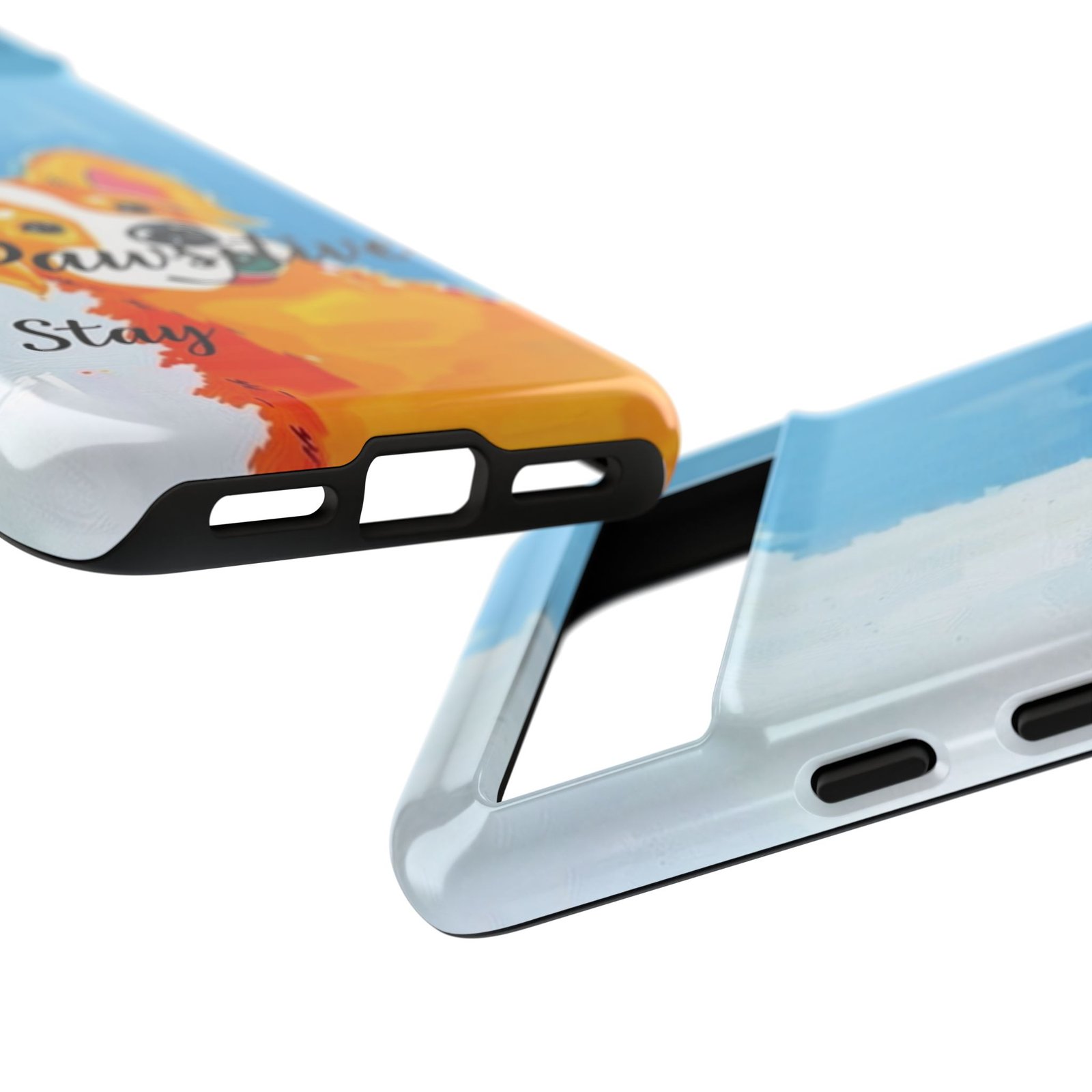 Stay Pawsitive Corgi Phone Case | Funny Dog Mom Gift, Cute Pet Lover iPhone & Samsung Cover | CleoCloudy™ Glossy Protective Case - Image 110