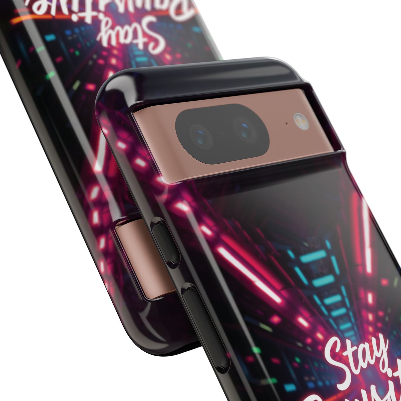 Stay Pawsitive Cyber Tunnel Phone Case | Futuristic Dog Lover Gift | Glossy Tough iPhone, Samsung & Pixel Cover - Image 109