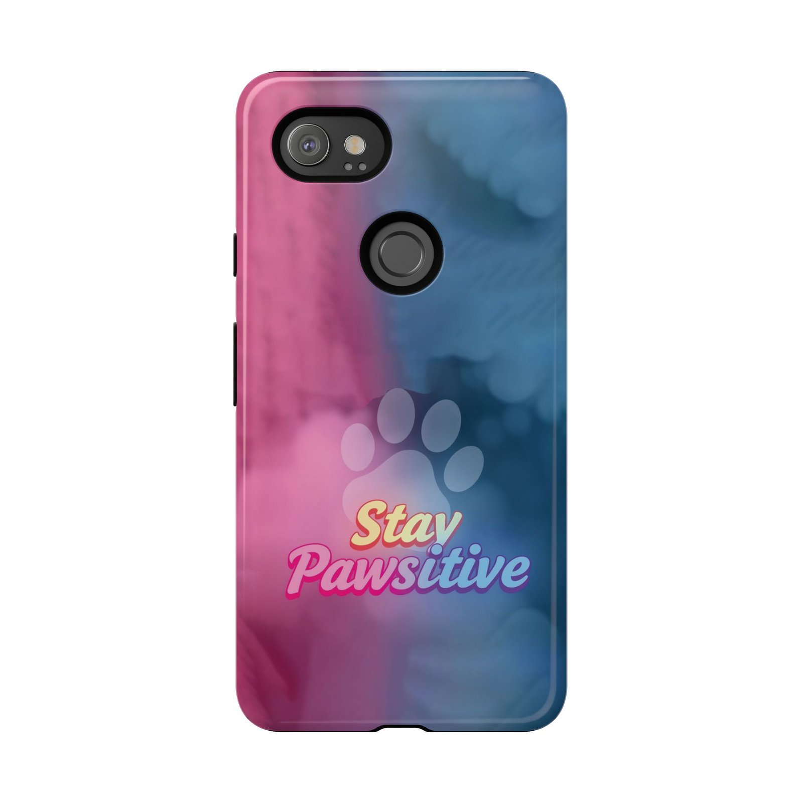 Stay Pawsitive Neon Paw Phone Case | Colorful Dog Lover Gift | Glossy Tough iPhone, Samsung & Pixel Cover - Image 140