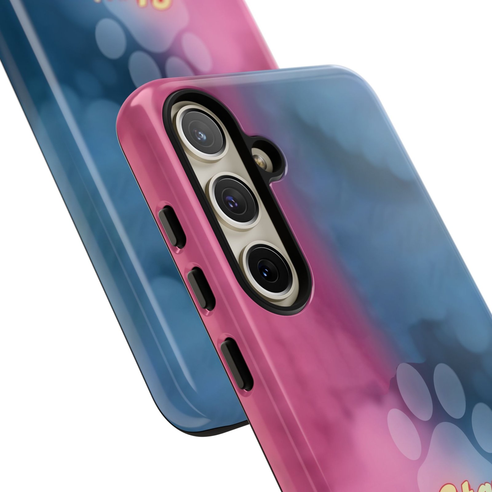 Stay Pawsitive Neon Paw Phone Case | Colorful Dog Lover Gift | Glossy Tough iPhone, Samsung & Pixel Cover - Image 97