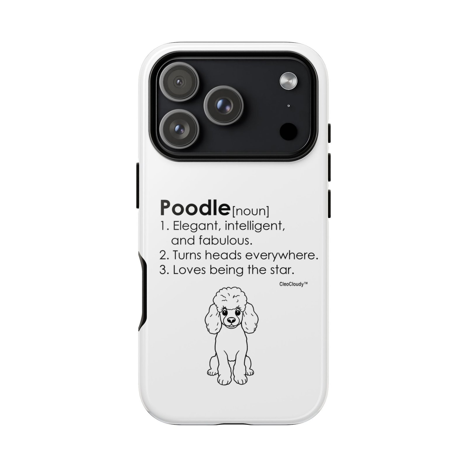 Poodle Definition Phone Case | Glossy Tough iPhone, Samsung & Pixel Cover - Image 172
