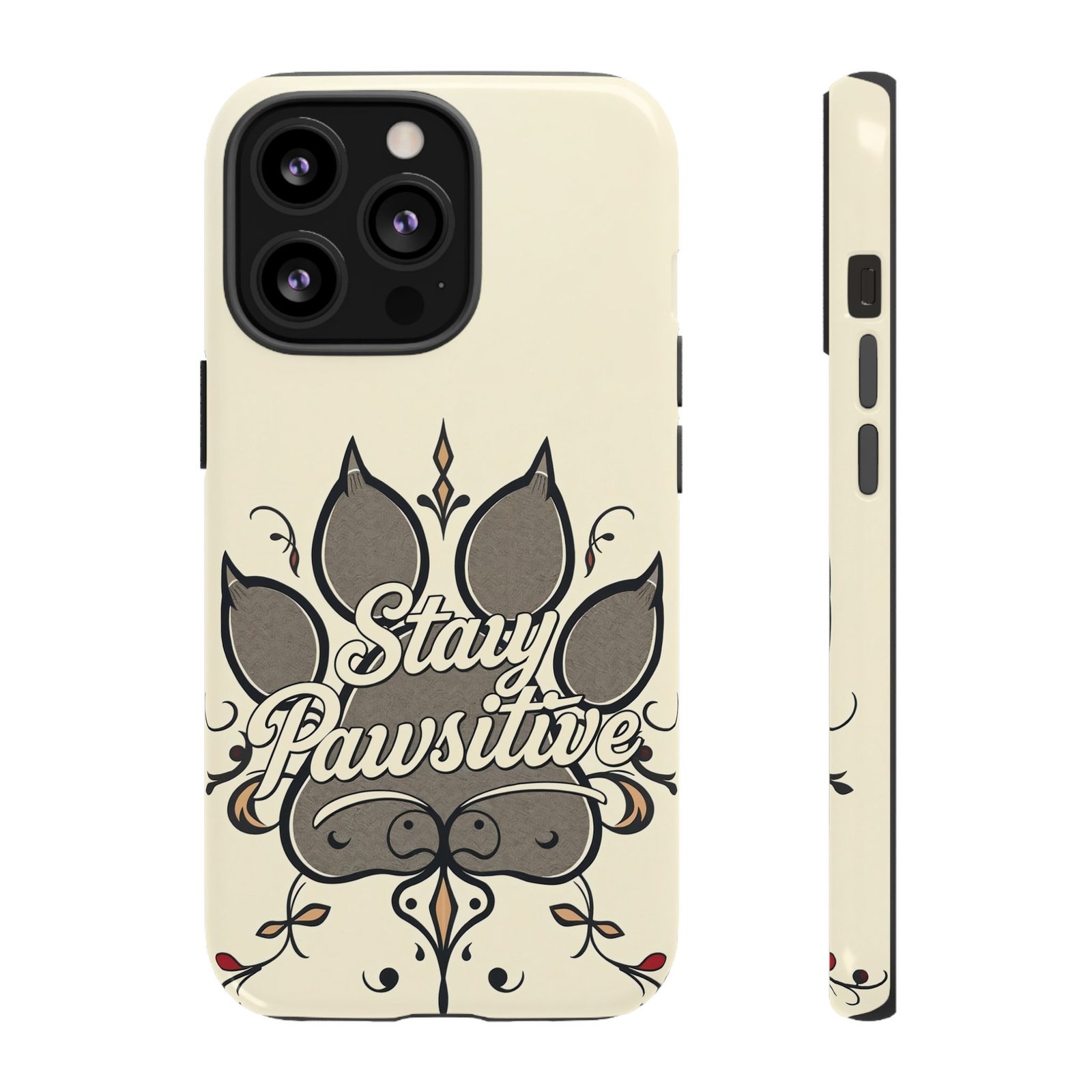 Stay Pawsitive Floral Paw Phone Case | Dog Lover Gift | Glossy Tough iPhone, Samsung & Pixel Cover - Image 22