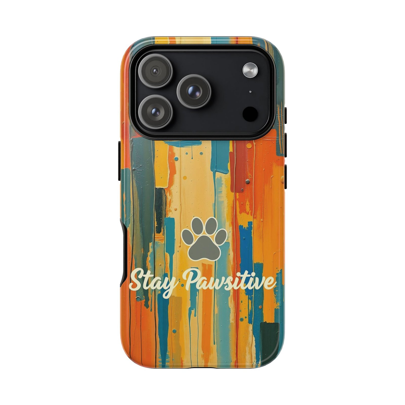 Stay Pawsitive Abstract Paw Phone Case | Dog Lover Gift | Glossy Tough iPhone, Samsung & Pixel Cover - Image 172