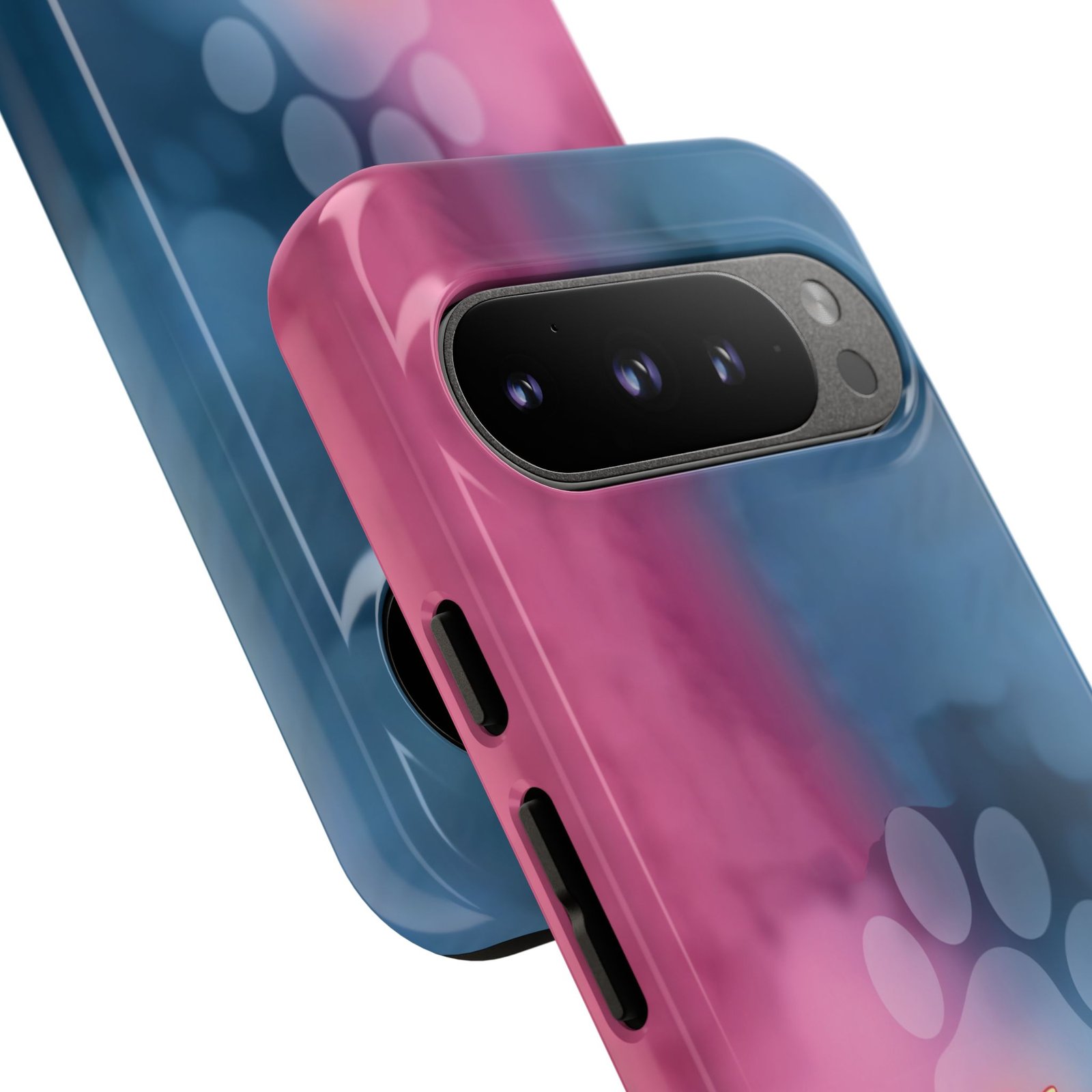 Stay Pawsitive Neon Paw Phone Case | Colorful Dog Lover Gift | Glossy Tough iPhone, Samsung & Pixel Cover - Image 132