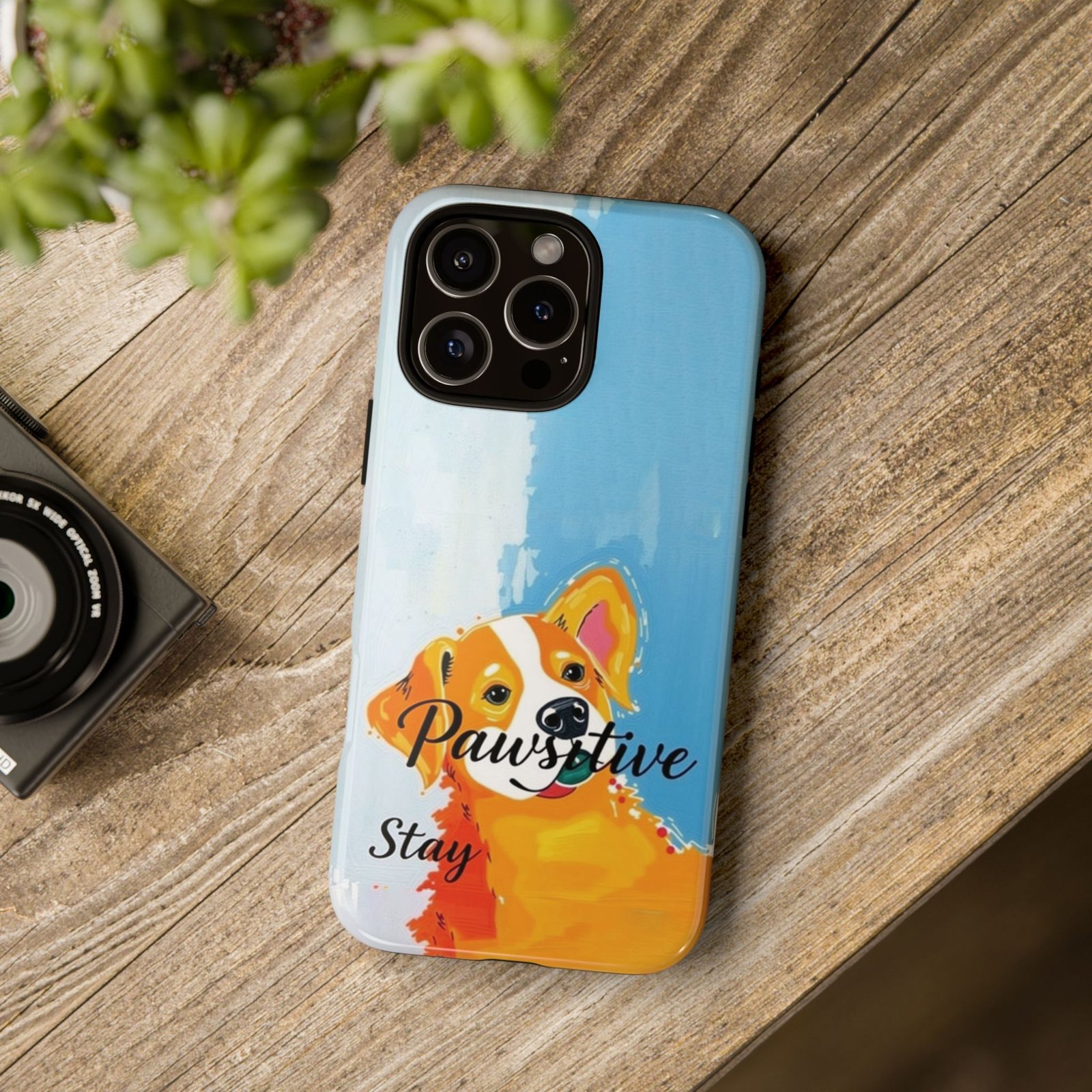 Stay Pawsitive Corgi Phone Case | Funny Dog Mom Gift, Cute Pet Lover iPhone & Samsung Cover | CleoCloudy™ Glossy Protective Case - Image 127