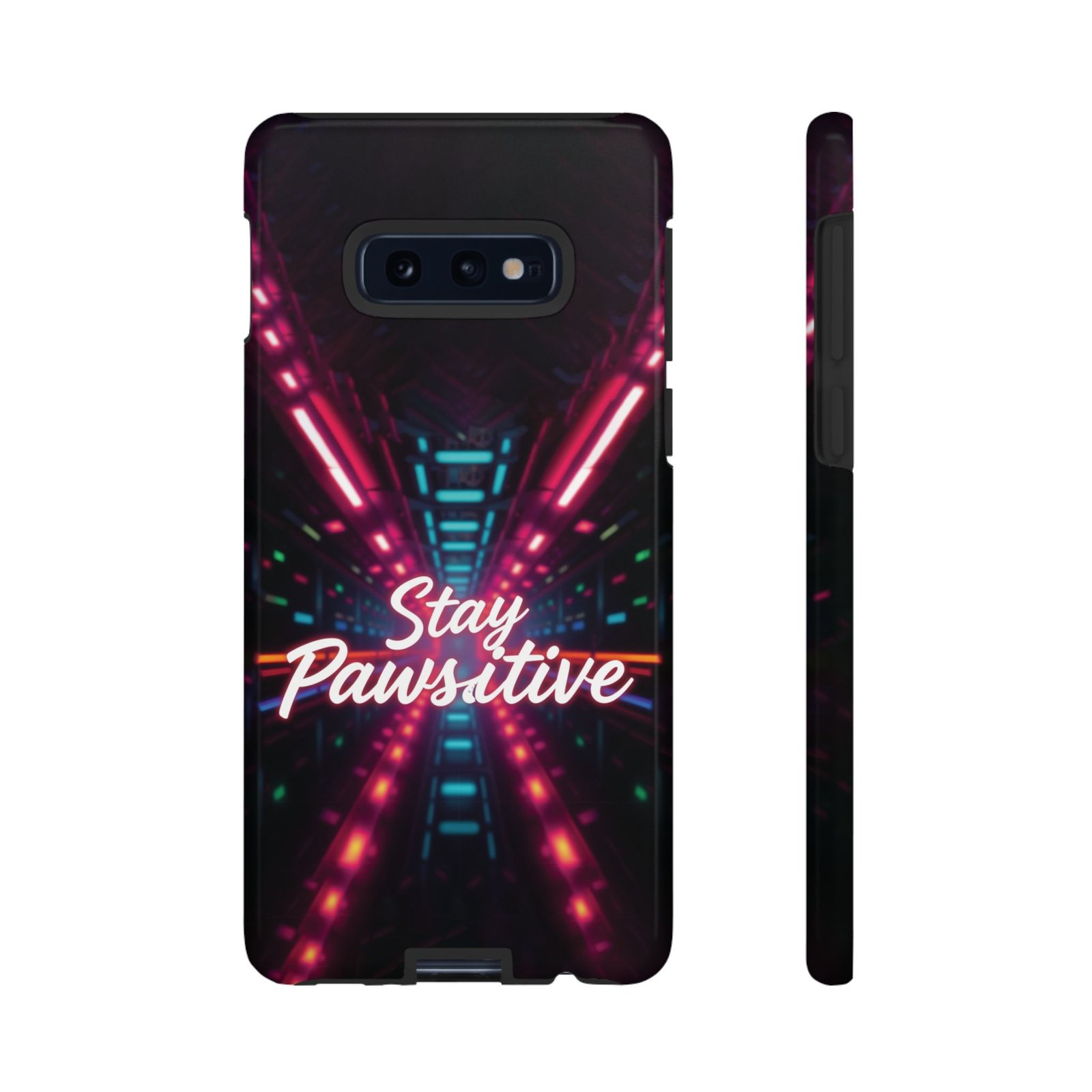 Stay Pawsitive Cyber Tunnel Phone Case | Futuristic Dog Lover Gift | Glossy Tough iPhone, Samsung & Pixel Cover - Image 7