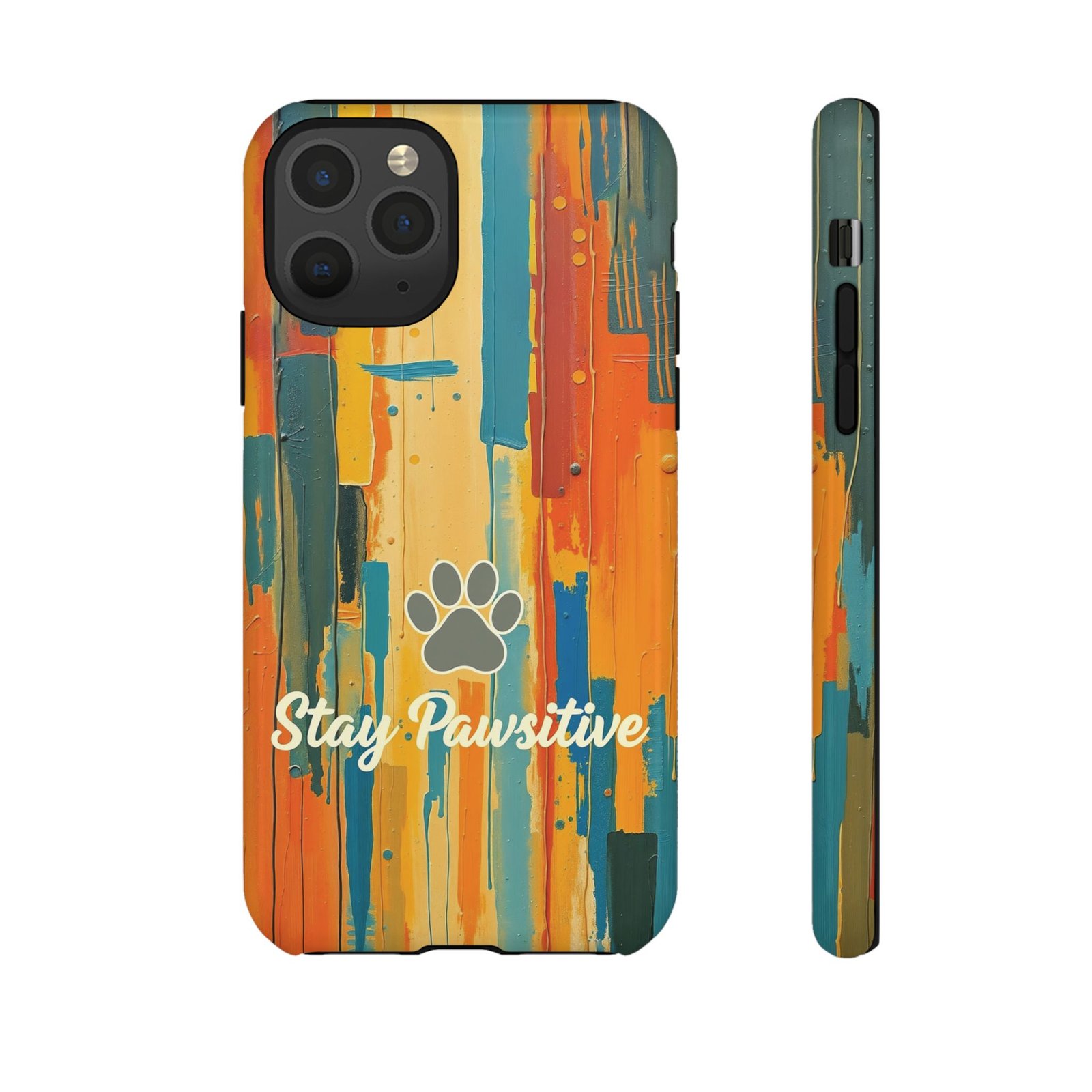 Stay Pawsitive Abstract Paw Phone Case | Dog Lover Gift | Glossy Tough iPhone, Samsung & Pixel Cover - Image 10
