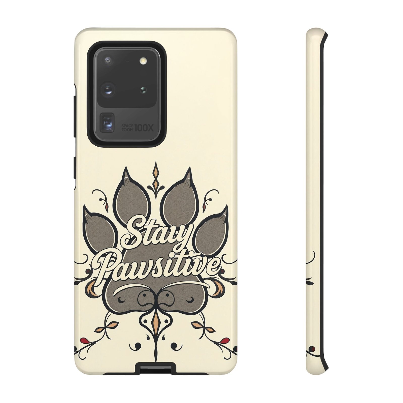 Stay Pawsitive Floral Paw Phone Case | Dog Lover Gift | Glossy Tough iPhone, Samsung & Pixel Cover - Image 13