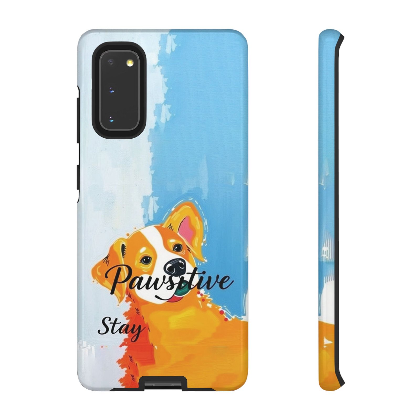 Stay Pawsitive Corgi Phone Case | Funny Dog Mom Gift, Cute Pet Lover iPhone & Samsung Cover | CleoCloudy™ Glossy Protective Case - Image 12