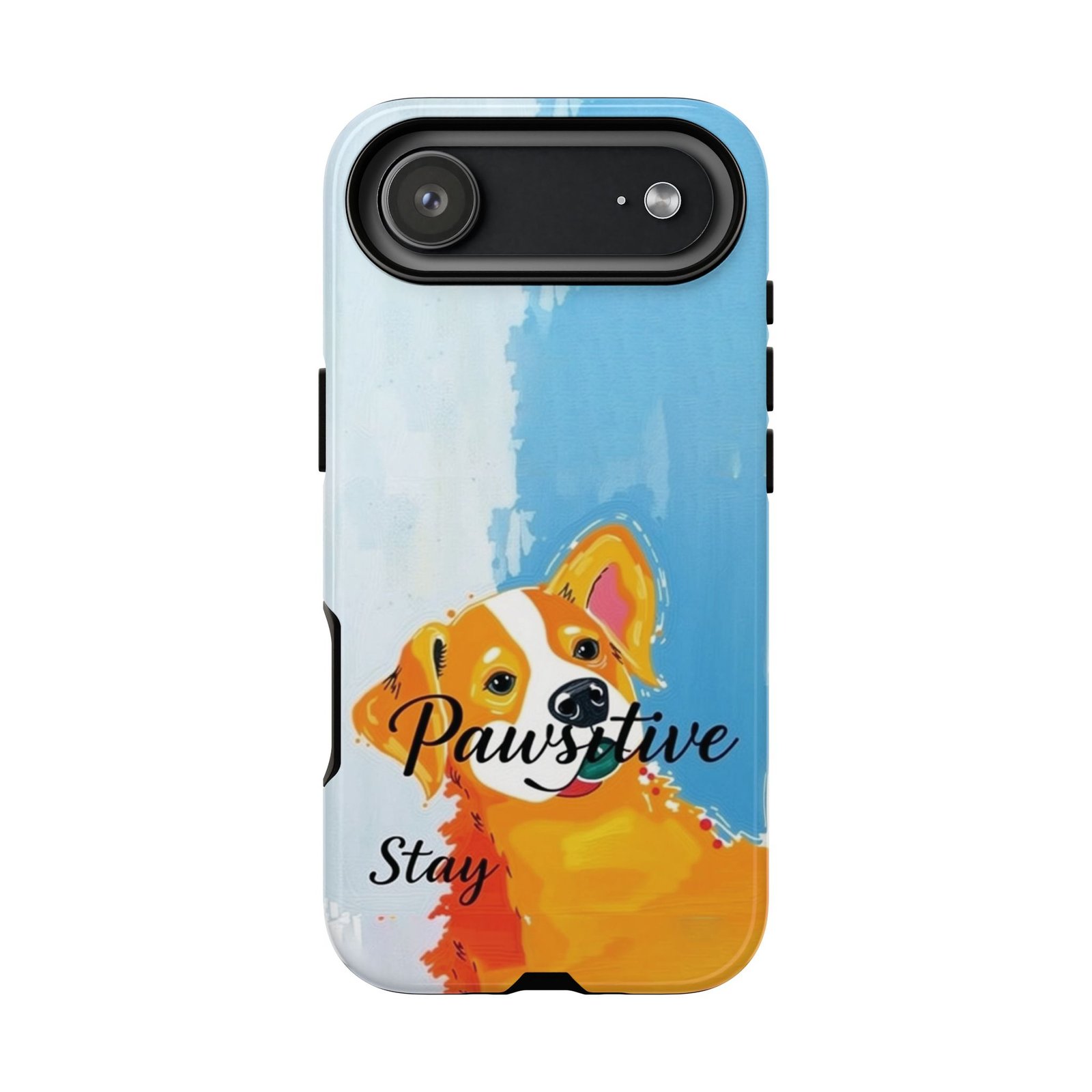 Stay Pawsitive Corgi Phone Case | Funny Dog Mom Gift, Cute Pet Lover iPhone & Samsung Cover | CleoCloudy™ Glossy Protective Case - Image 171