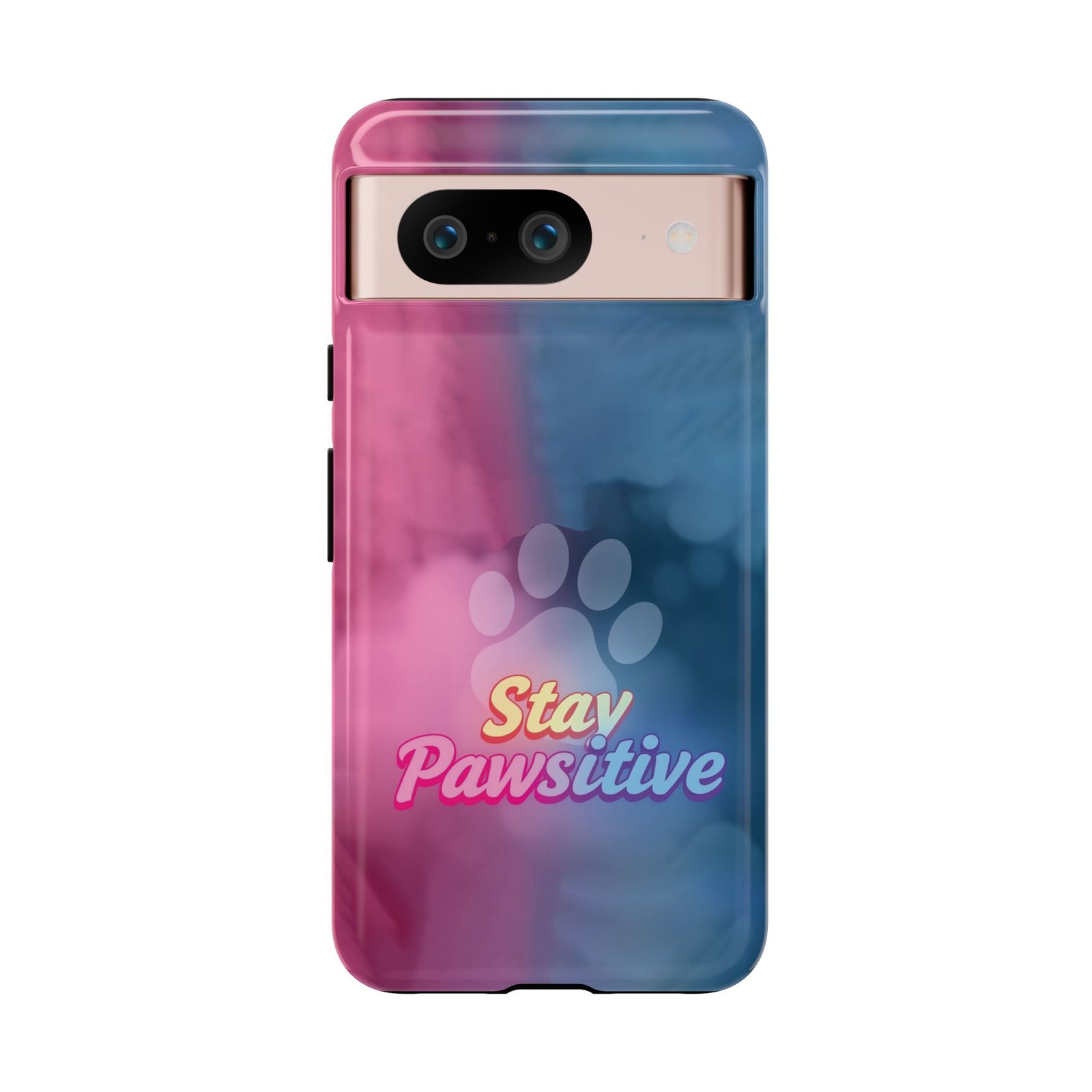 Stay Pawsitive Neon Paw Phone Case | Colorful Dog Lover Gift | Glossy Tough iPhone, Samsung & Pixel Cover - Image 108