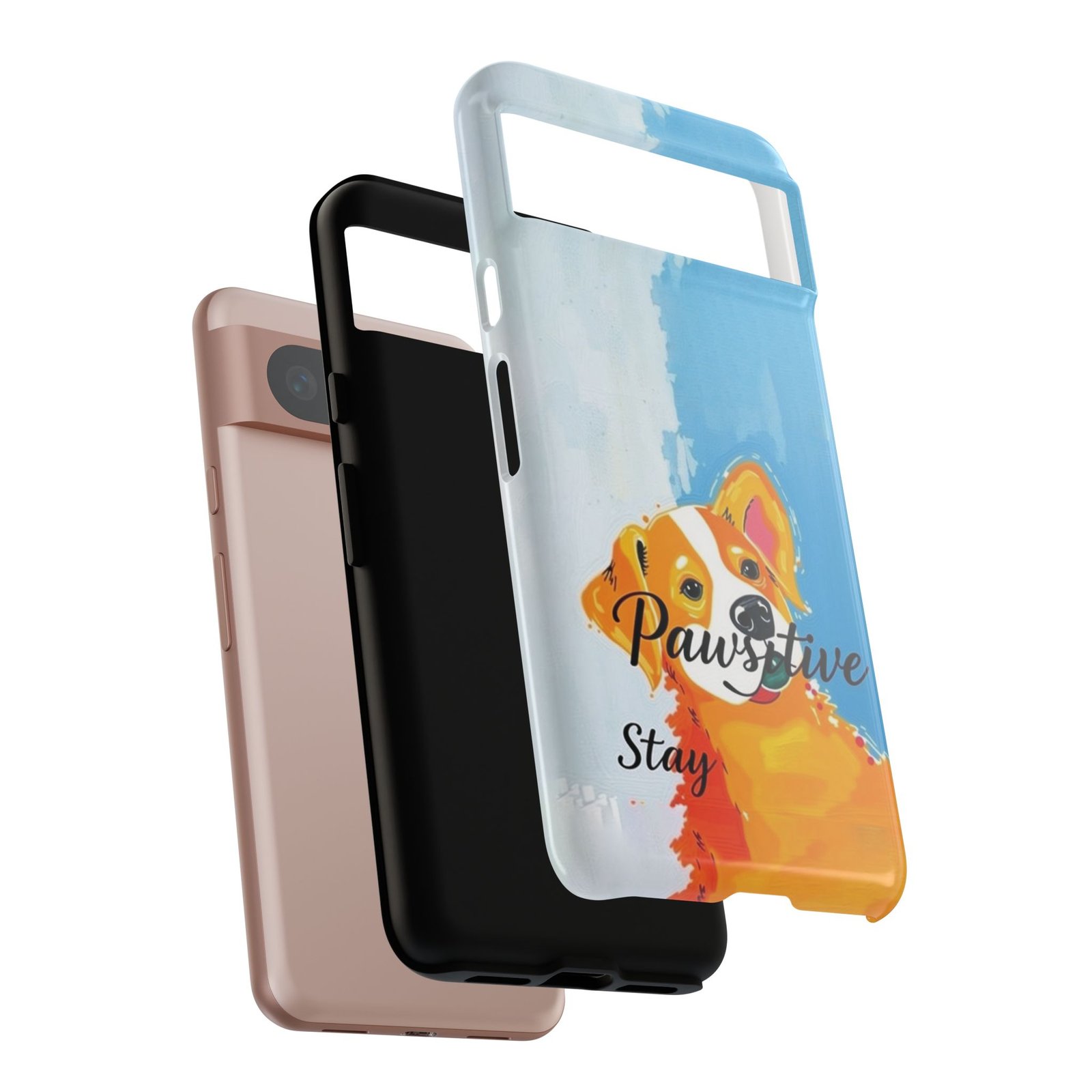 Stay Pawsitive Corgi Phone Case | Funny Dog Mom Gift, Cute Pet Lover iPhone & Samsung Cover | CleoCloudy™ Glossy Protective Case - Image 111