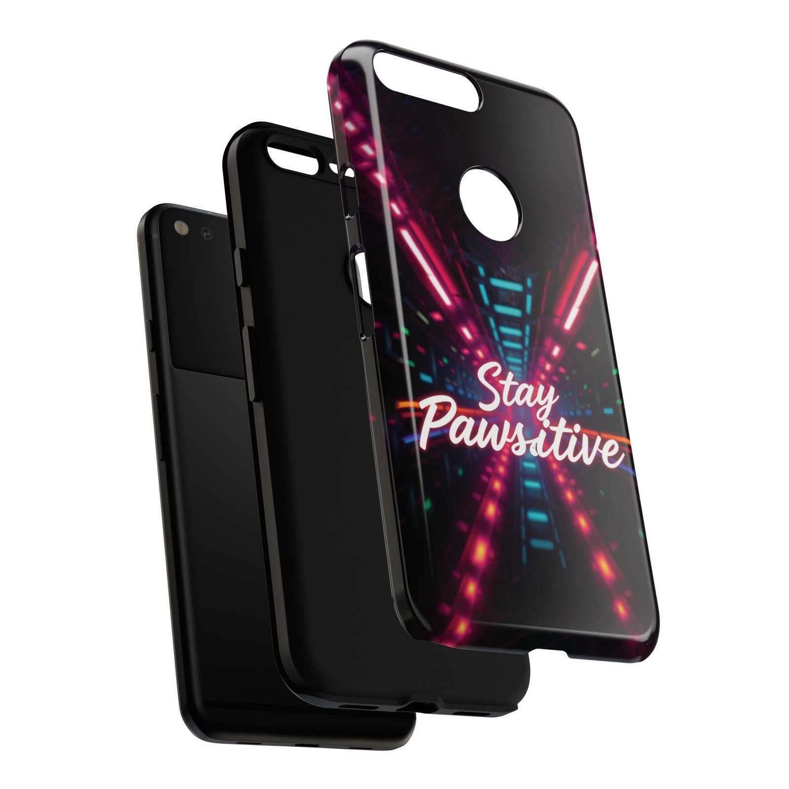 Stay Pawsitive Cyber Tunnel Phone Case | Futuristic Dog Lover Gift | Glossy Tough iPhone, Samsung & Pixel Cover - Image 157