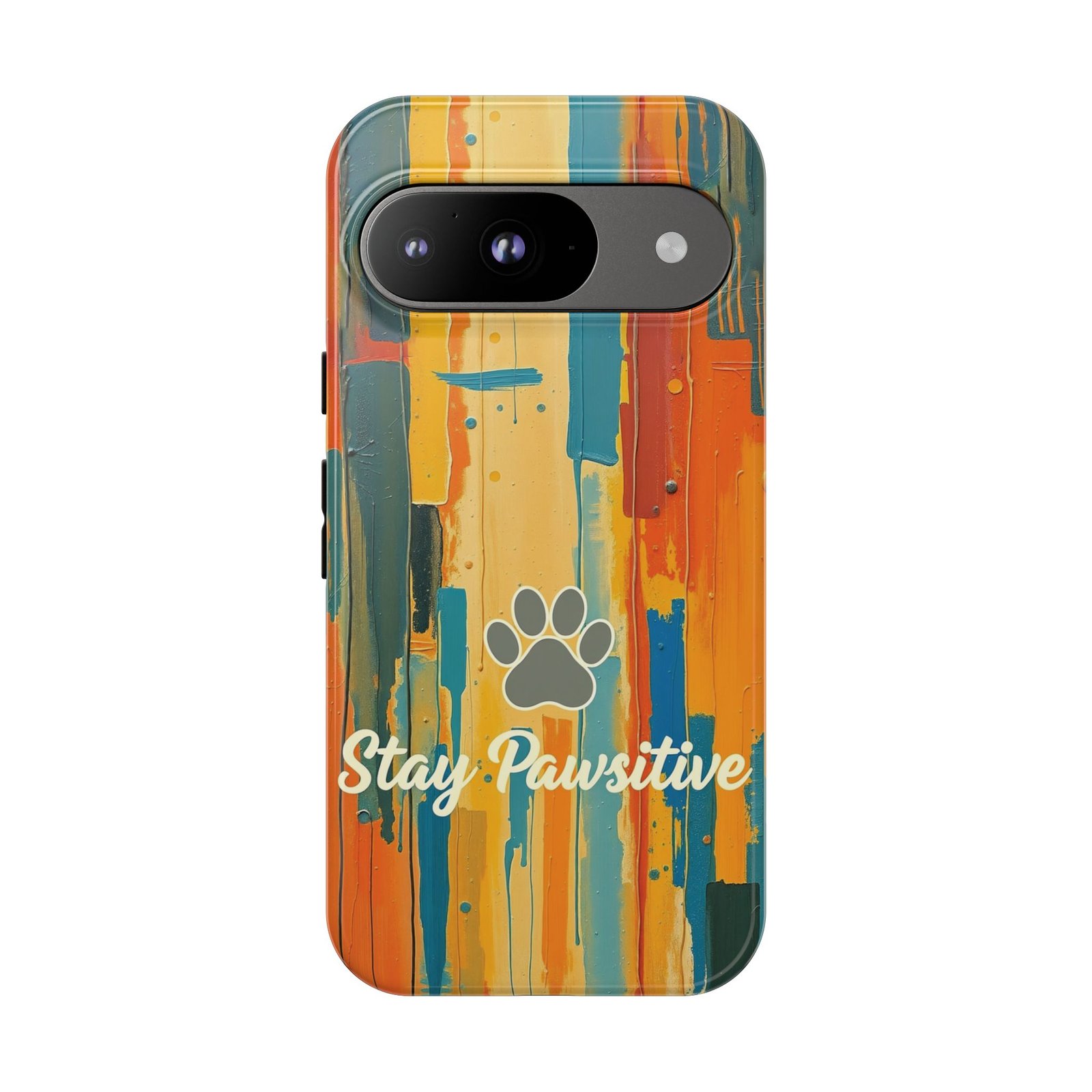 Stay Pawsitive Abstract Paw Phone Case | Dog Lover Gift | Glossy Tough iPhone, Samsung & Pixel Cover - Image 128